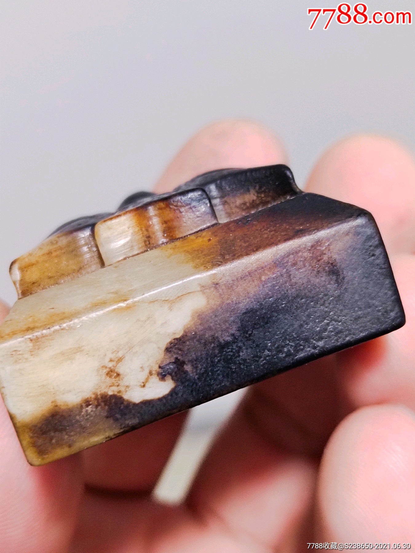 西周时期老玉印章,老玉,高古玉