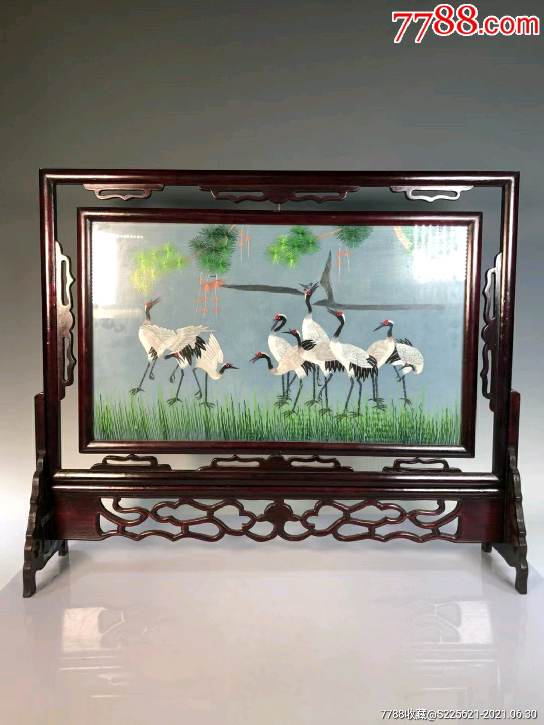 松鹤延年双面绣摆屏_价格1350元_第1张_7788商城__七七八八商品交易
