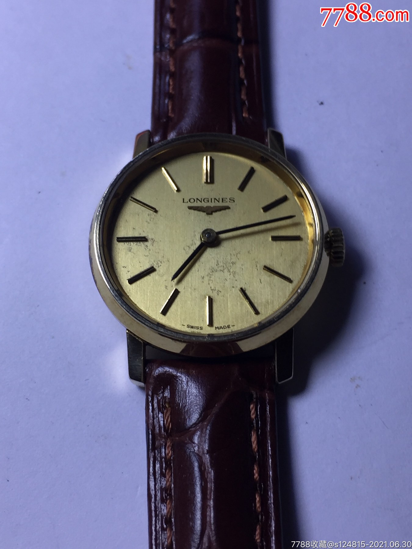 瑞士套金两针浪琴女款手弦表