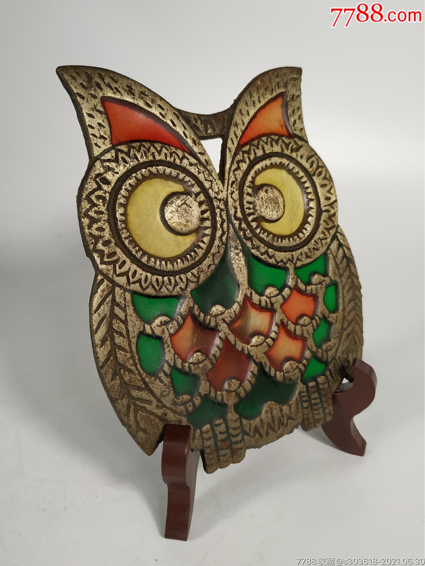 民国彩色玻璃壁挂