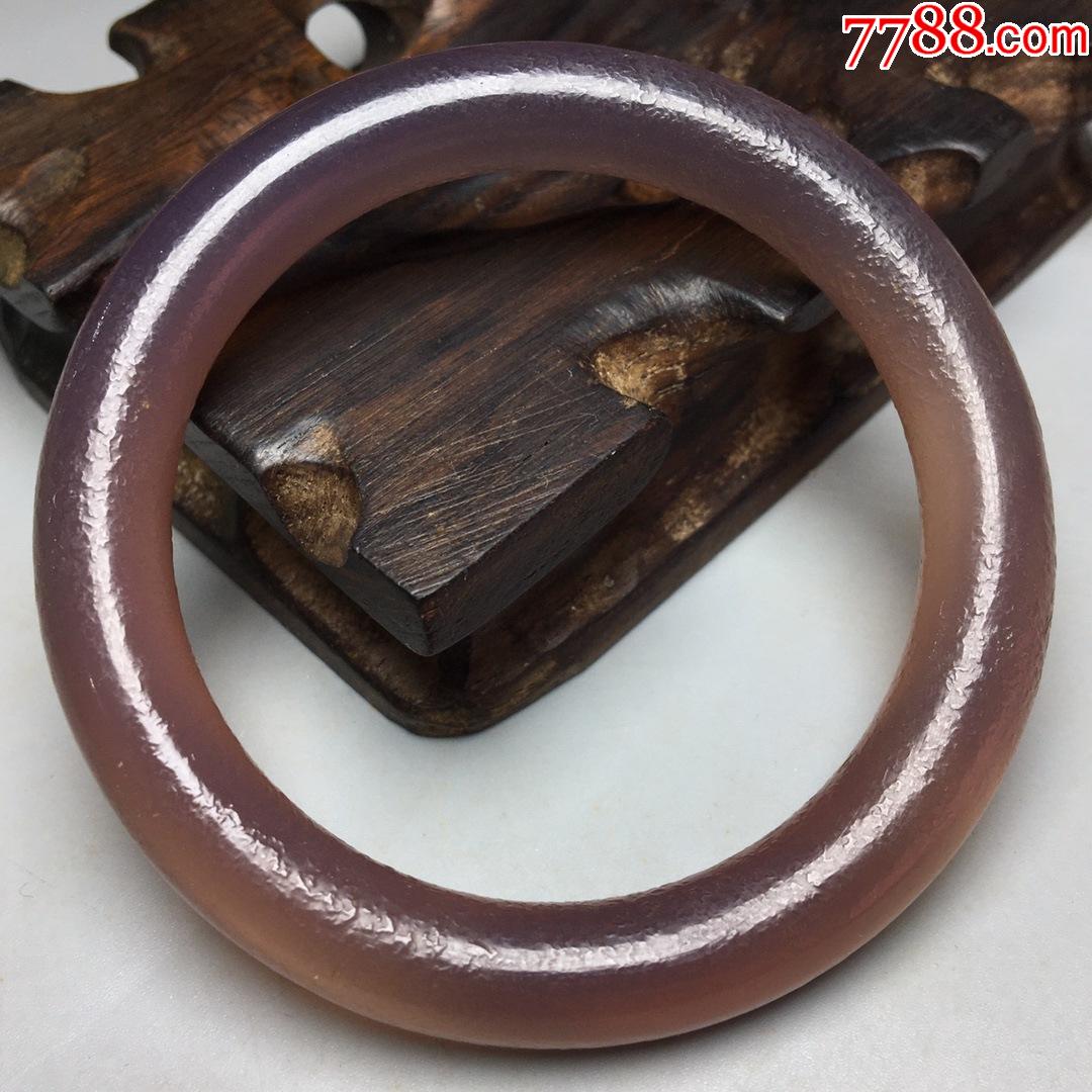 回流老料天然帝王紫玛瑙手镯