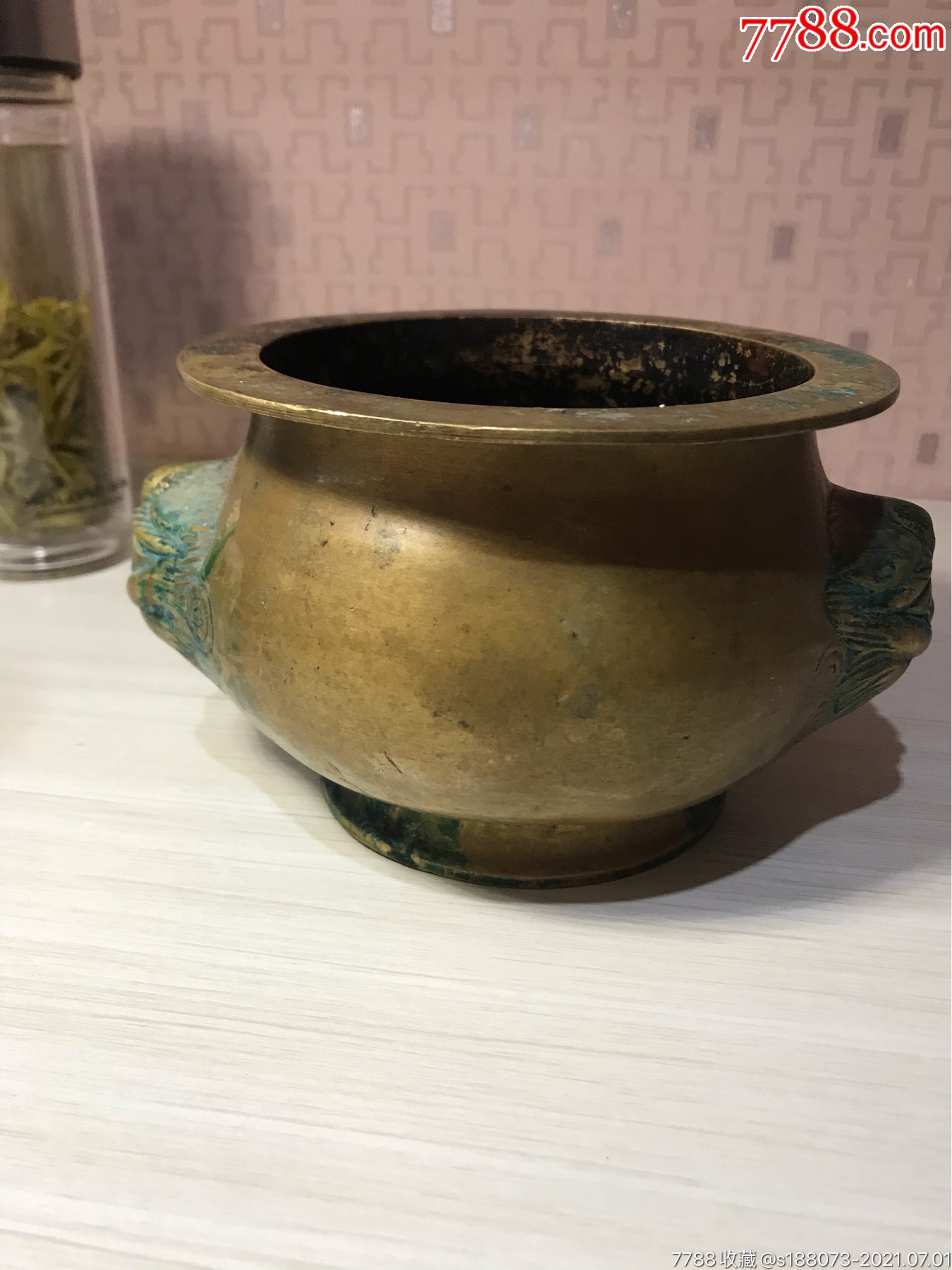 民国时期双狮耳大香炉可以使用