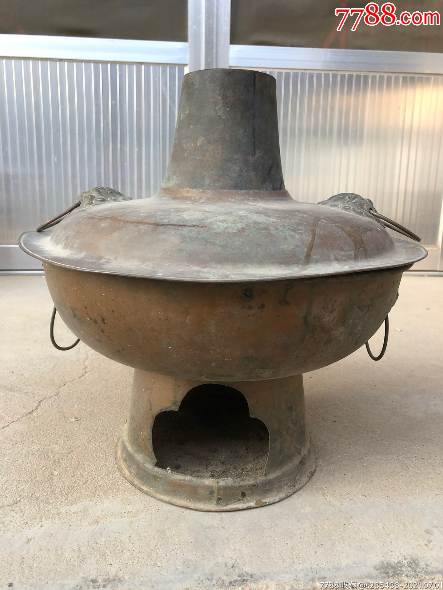 清代火锅炉,铜制全品美,用极品方便,收藏怀旧值.[强][强]