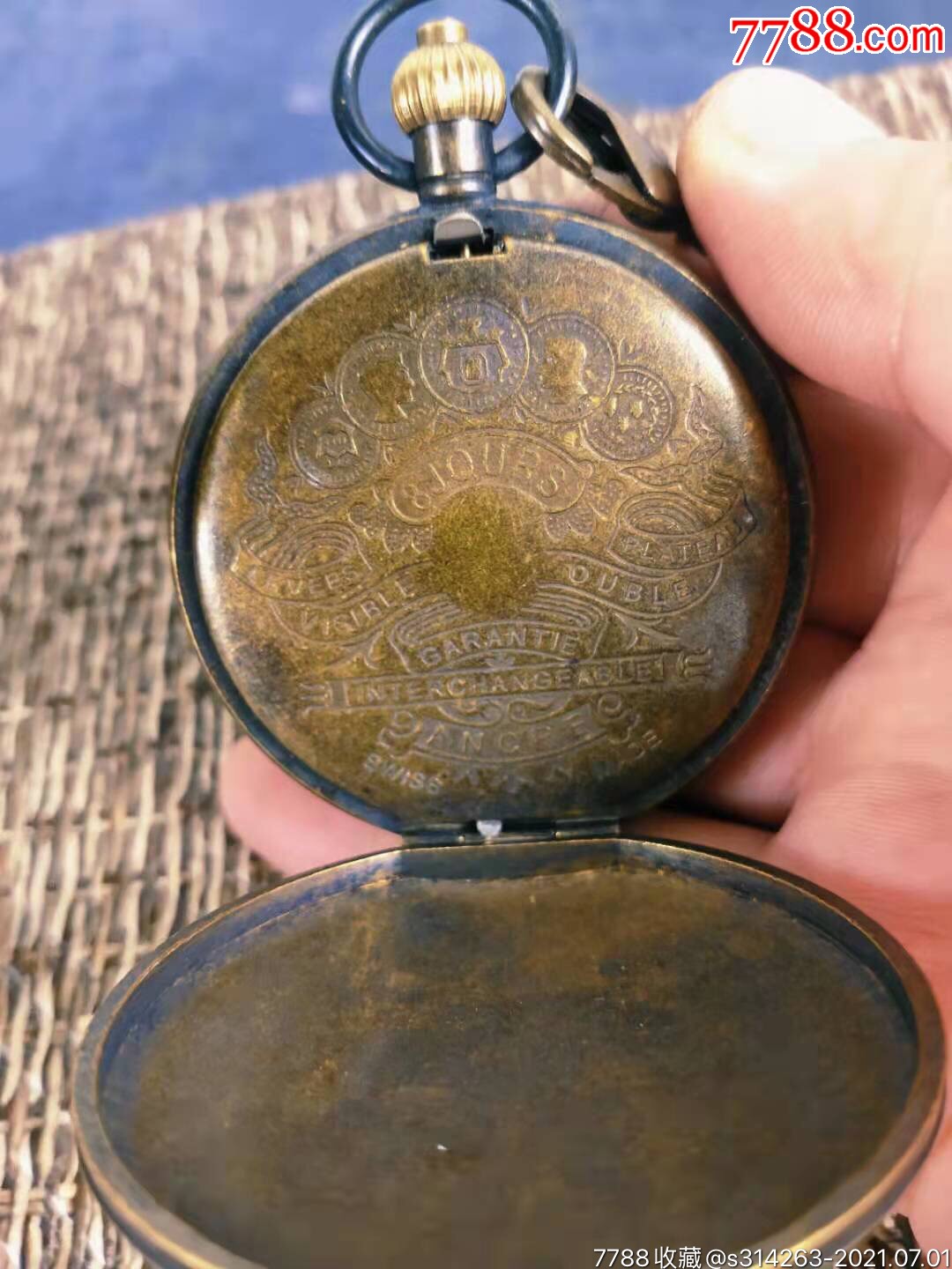 旧藏,回流瑞士huameile双开人物机械怀表一块产自1886年,器形精美,珐