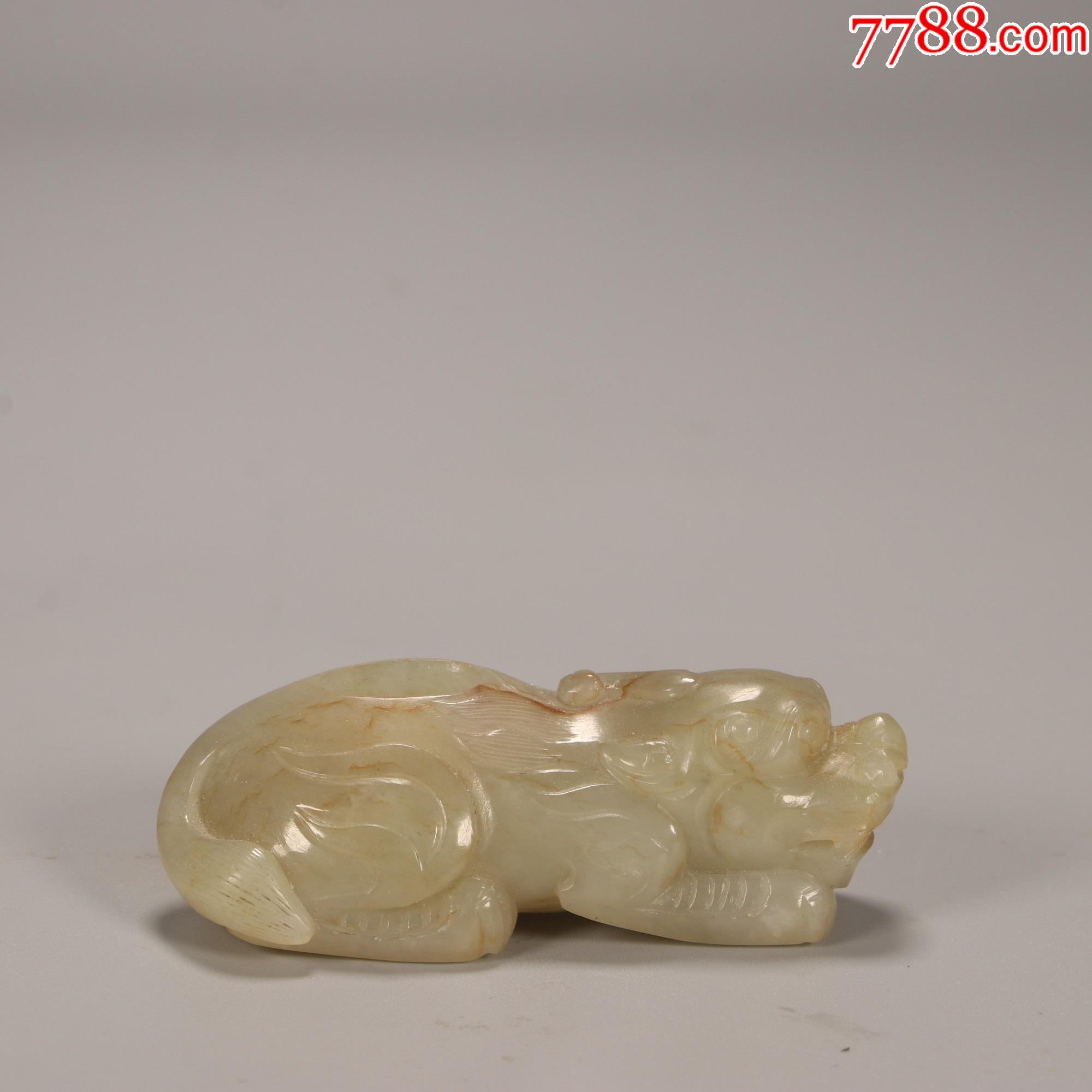 清和田玉瑞兽把件