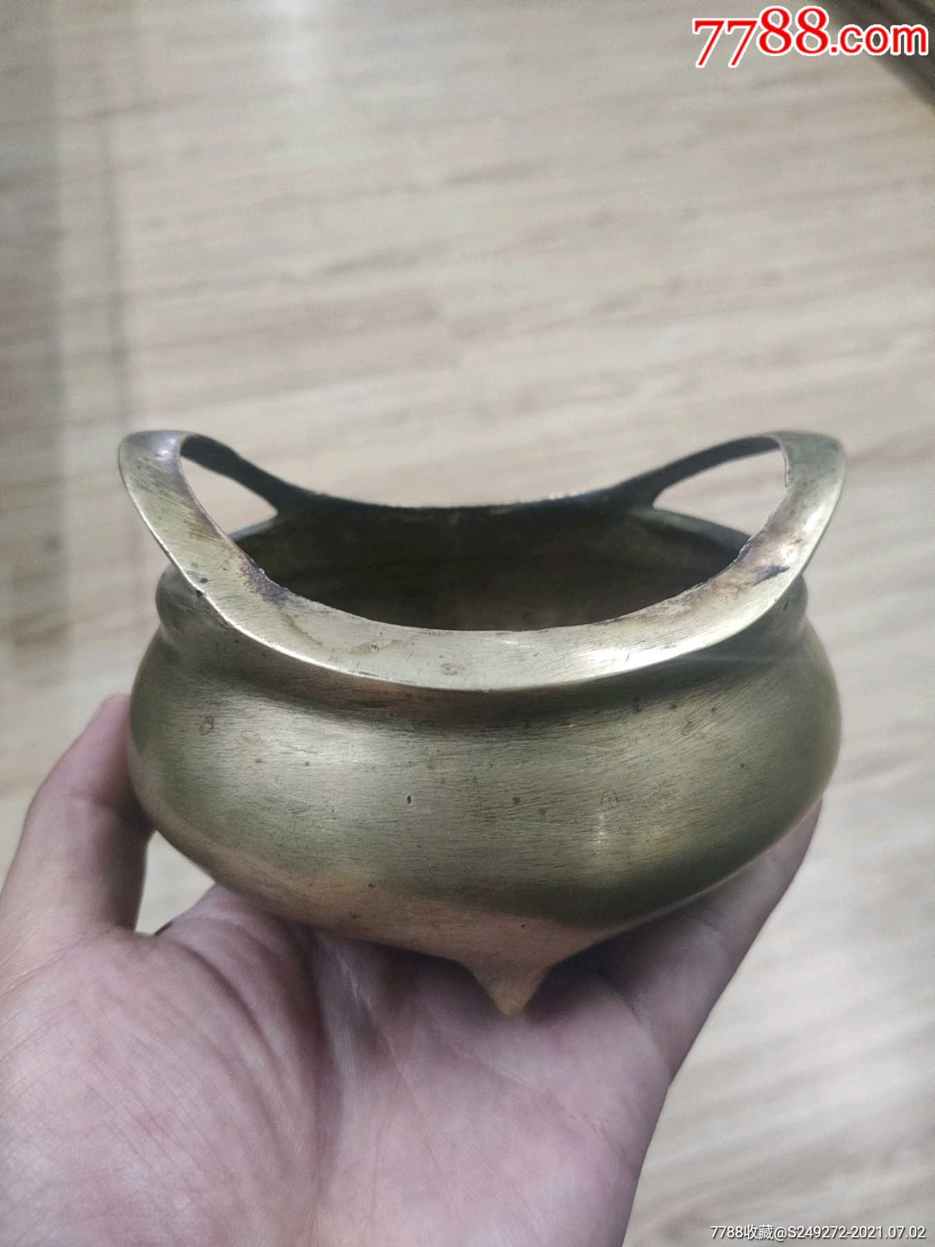 晚清民国四灵款桥耳炉