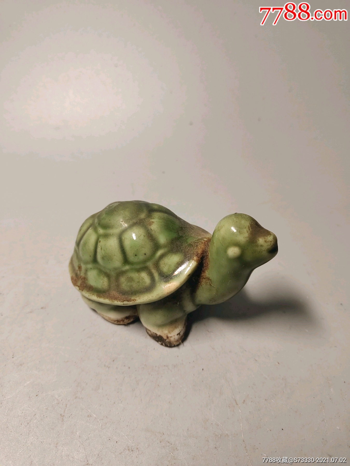80年代左右绿釉小乌龟