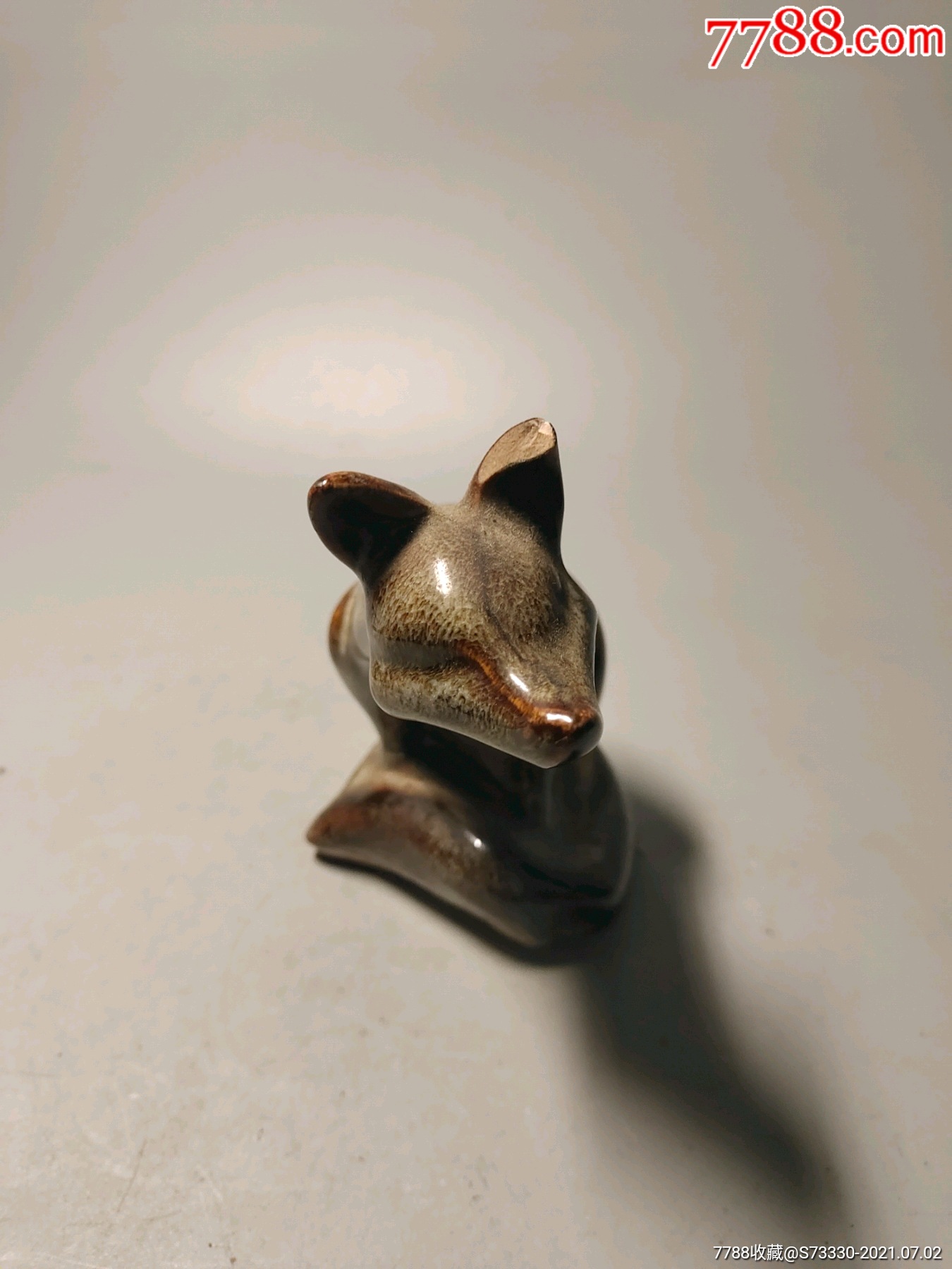 80年代左右,美陶小狐狸,耳朵磕