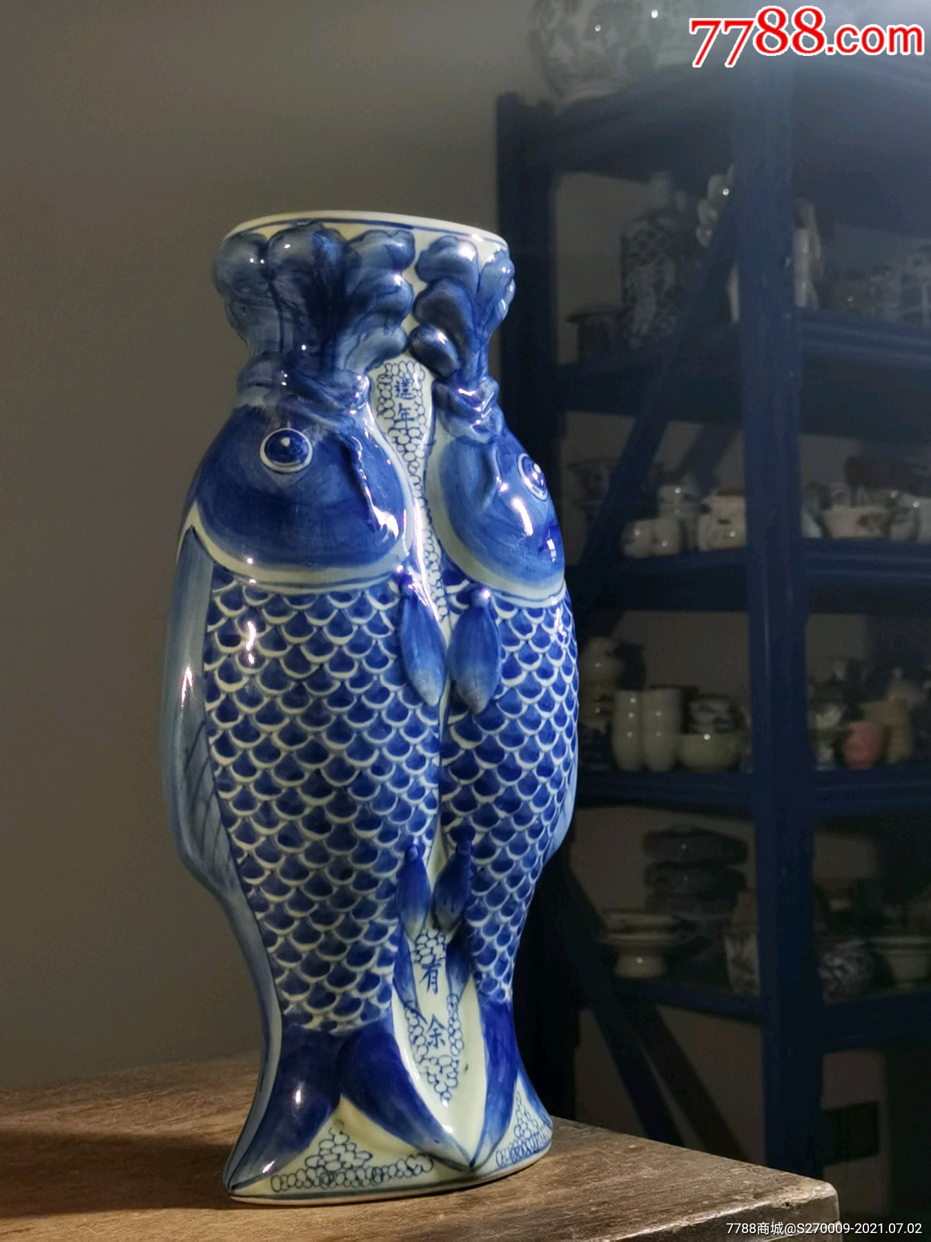 青花鲤鱼瓶-价格:99元-se81187293-青花瓷-零售-7788收藏__收藏热线