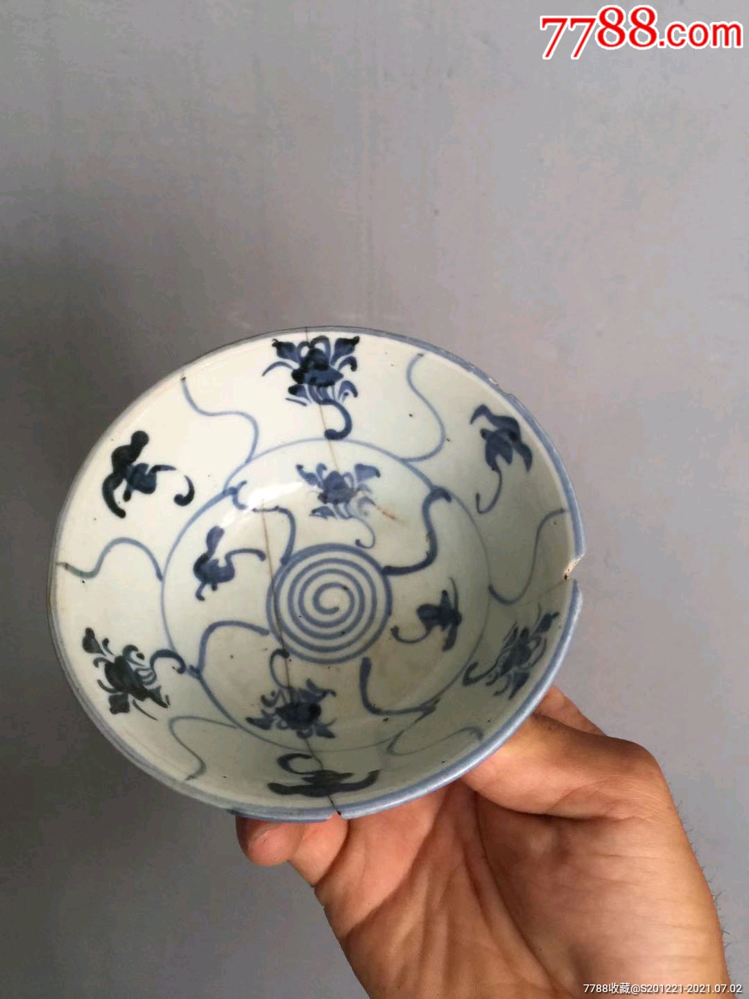 老灵芝纹碗_青花瓷_第1张_7788工艺画