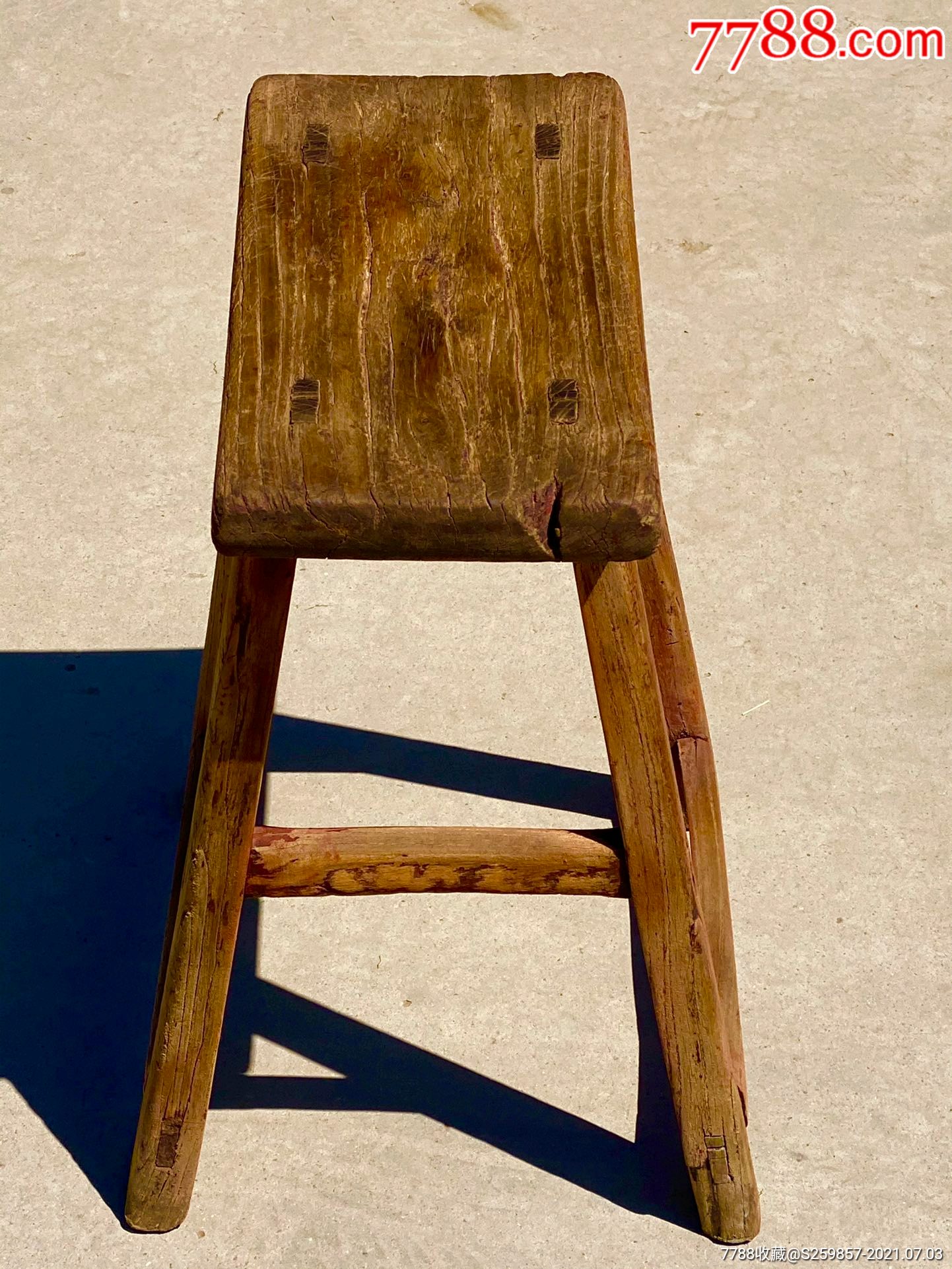 老榆木四腿凳全品完整包老正常使用