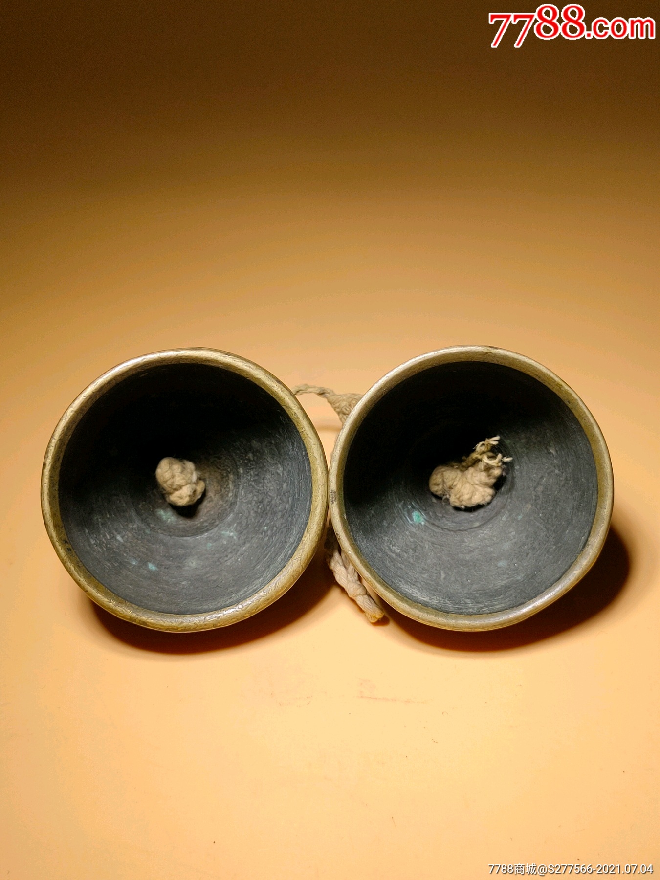 清代乐器之黄铜转铃一对_铜铃/铃铛_第2张_7788铜器收藏