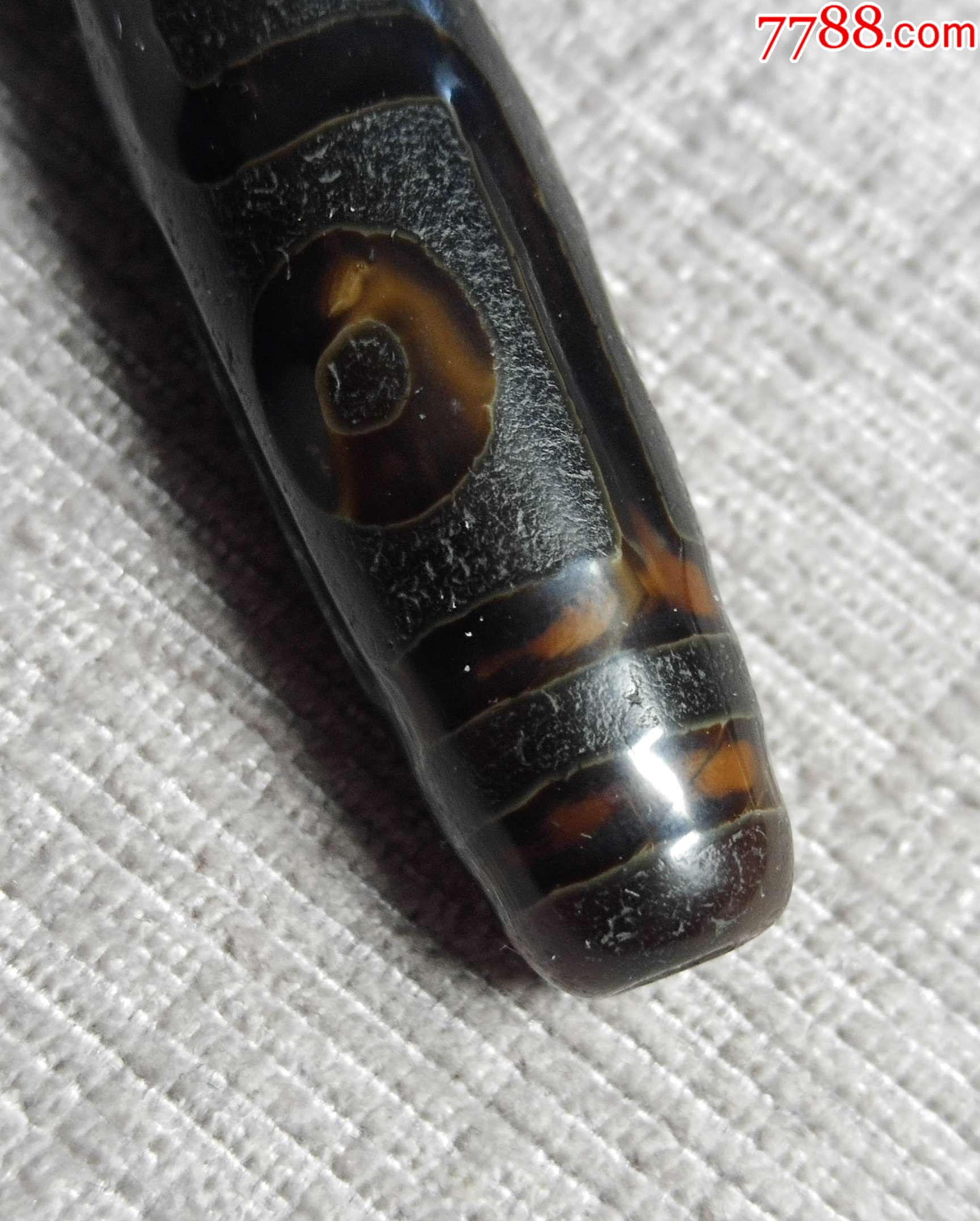 4937藏传阴刻六眼老天珠