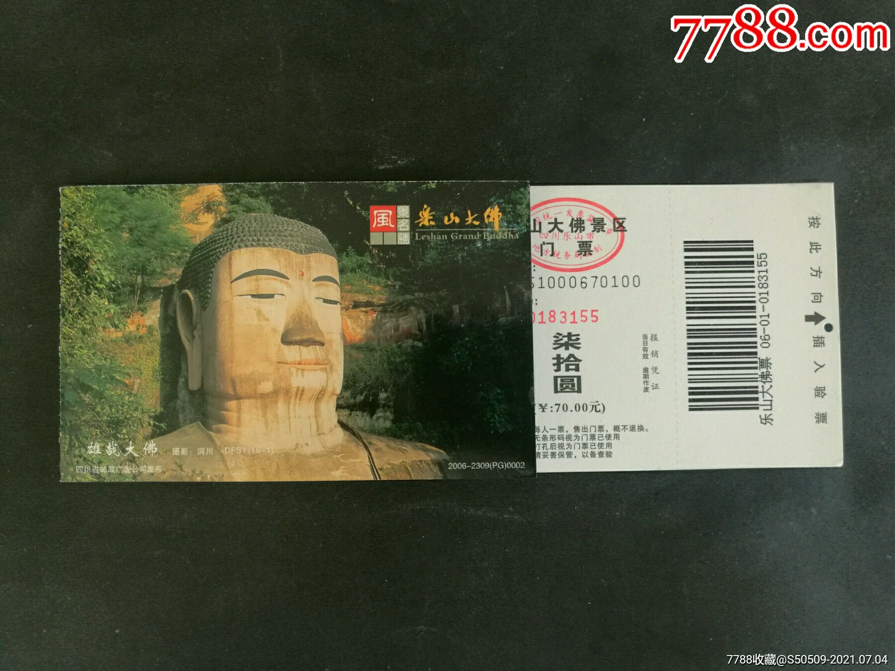 乐山大佛景区门票票附导游图