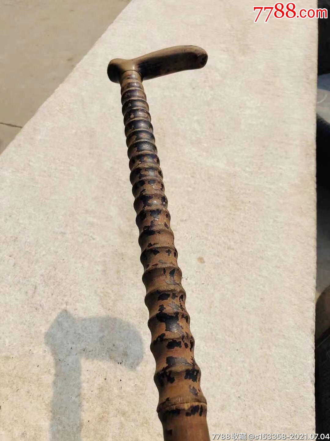 清代楠木文明杖,全品-价格:380元-se81219384-木制拐杖-零售-7788琉璃