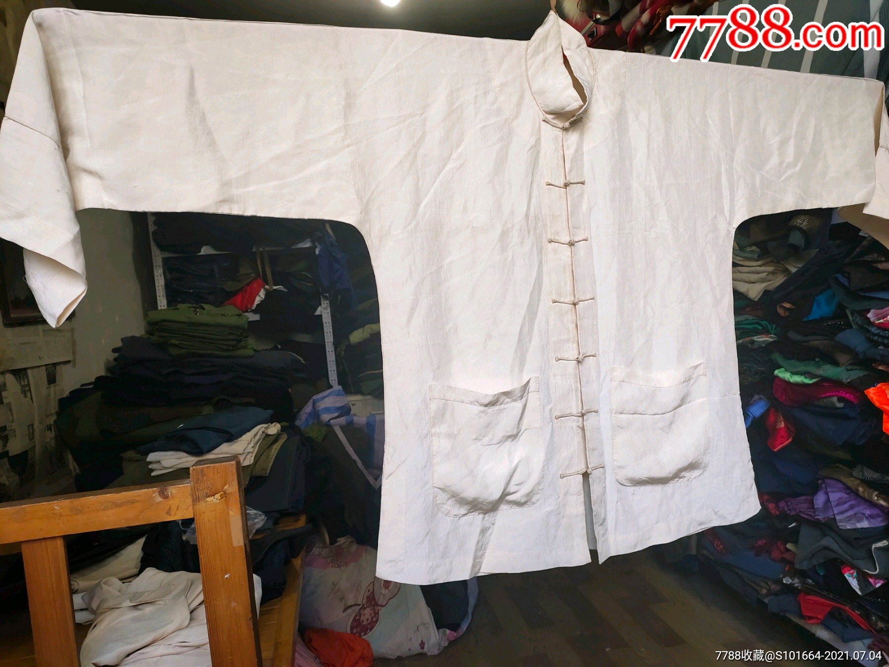 民国真丝丝绸对襟马褂