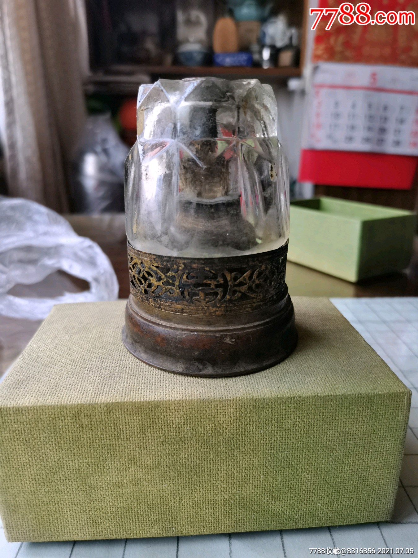 晚清铜烟灯-烟杆/烟枪/烟锅-7788收藏