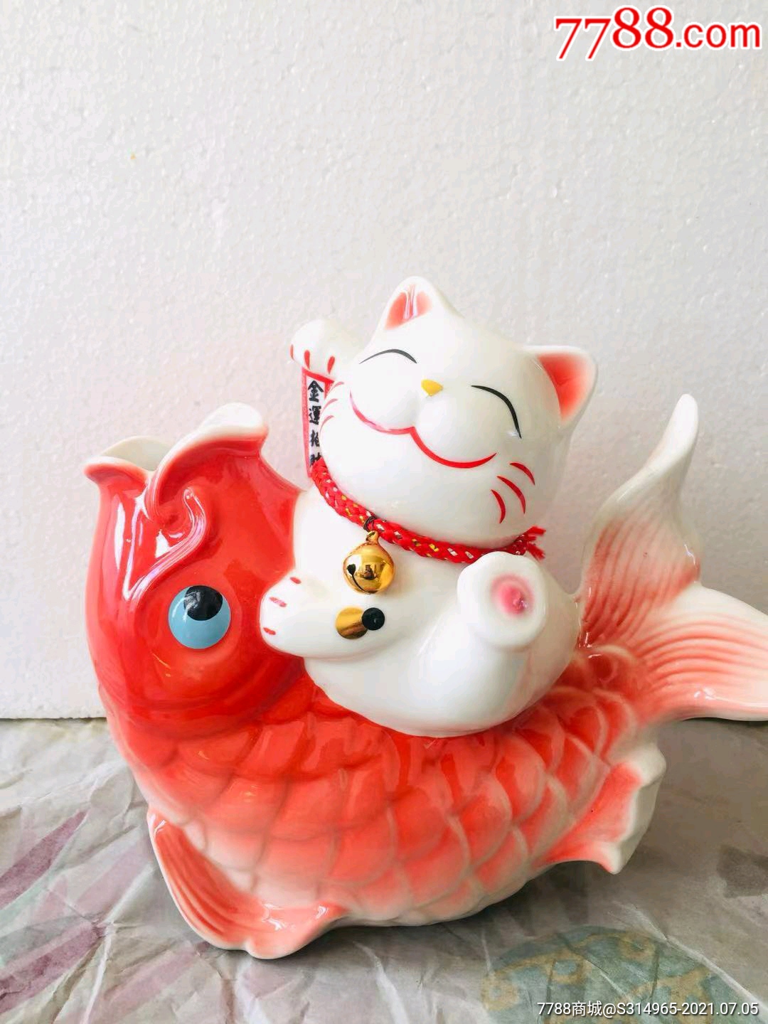 招财猫摆件-价格:260元-se81235718-雕塑瓷/瓷雕-零售-7788收藏__收藏