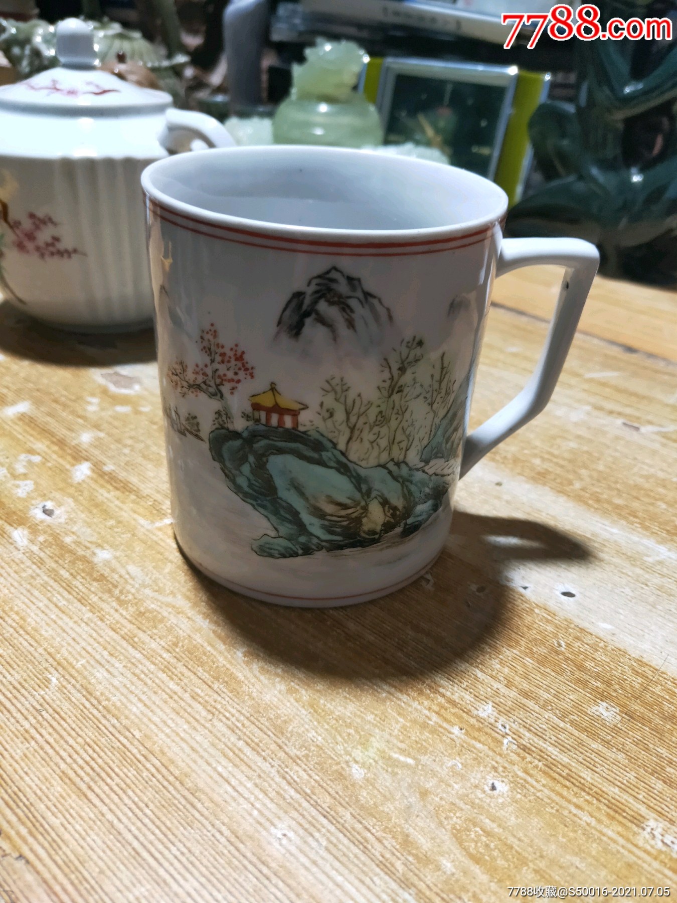 六七十年代手绘茶杯