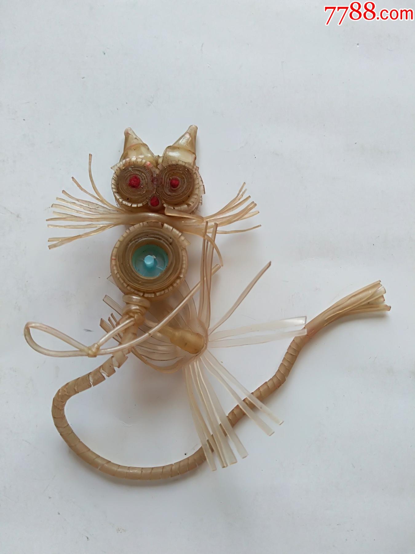 八十年代手工编制猫咪超可爱少见点图可放大