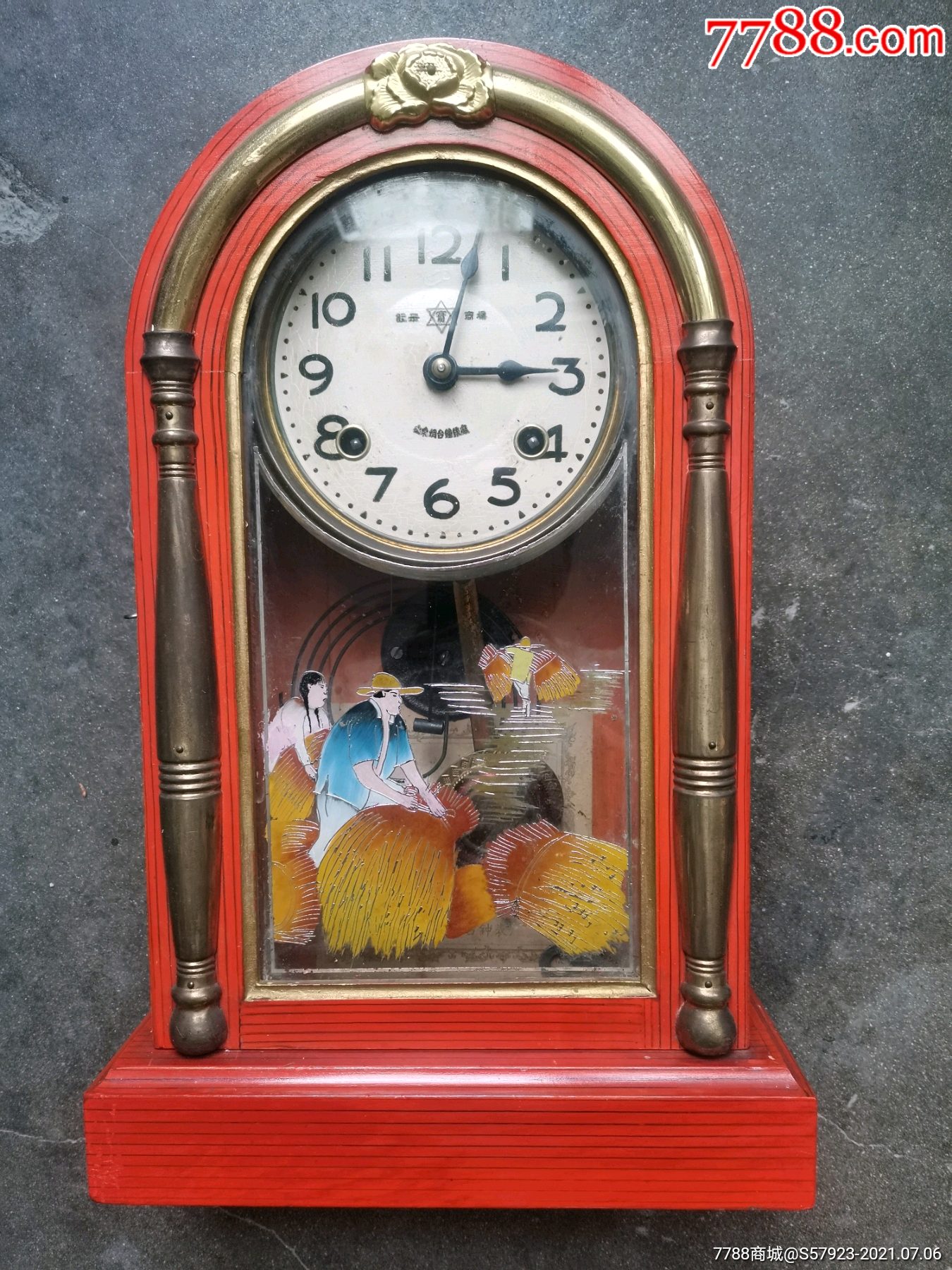 六十年代宝字牌座钟_座钟/落地钟_第1张_7788钟表收藏