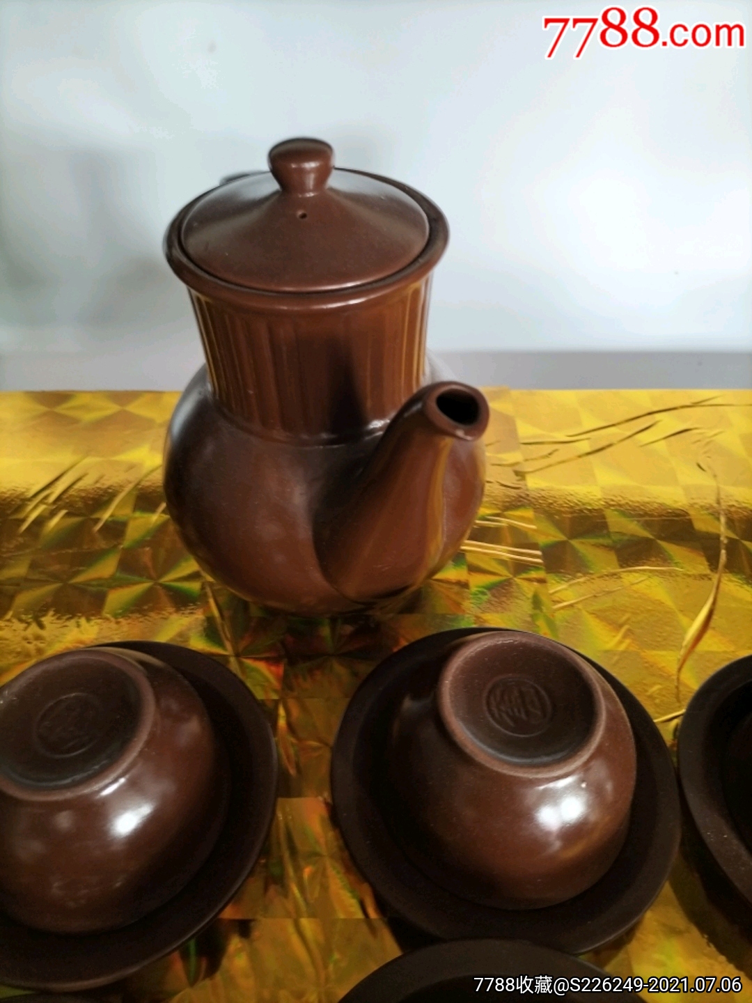 奎山咖啡壶一套,一个壶,八个杯_紫砂壶_第11张_7788钱币网