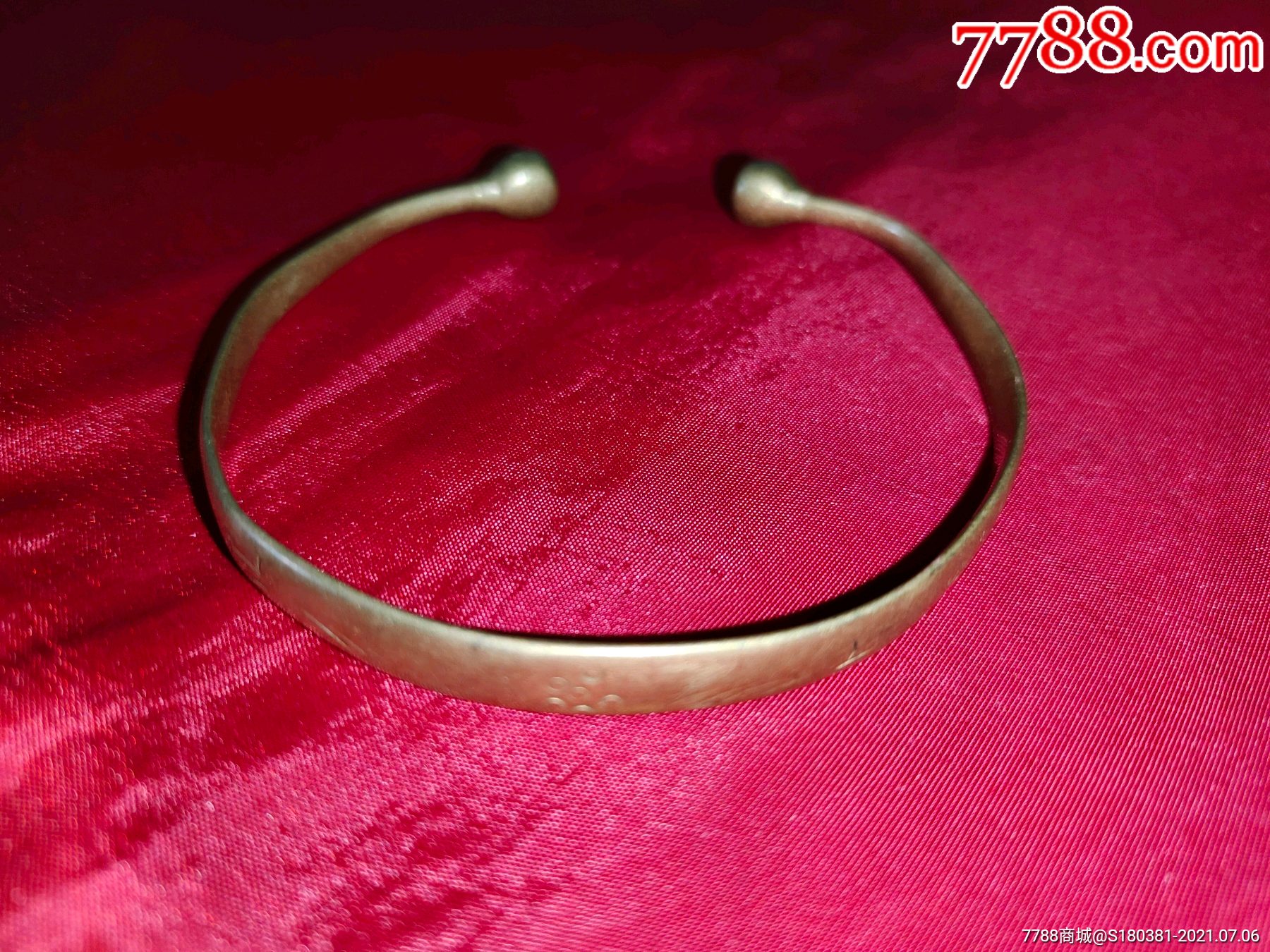 古玩老货收藏纯铜黄铜手镯手环铜圈手饰品