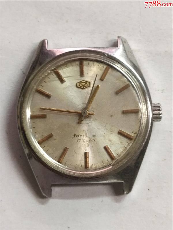 金刻度羊城牌男机械表