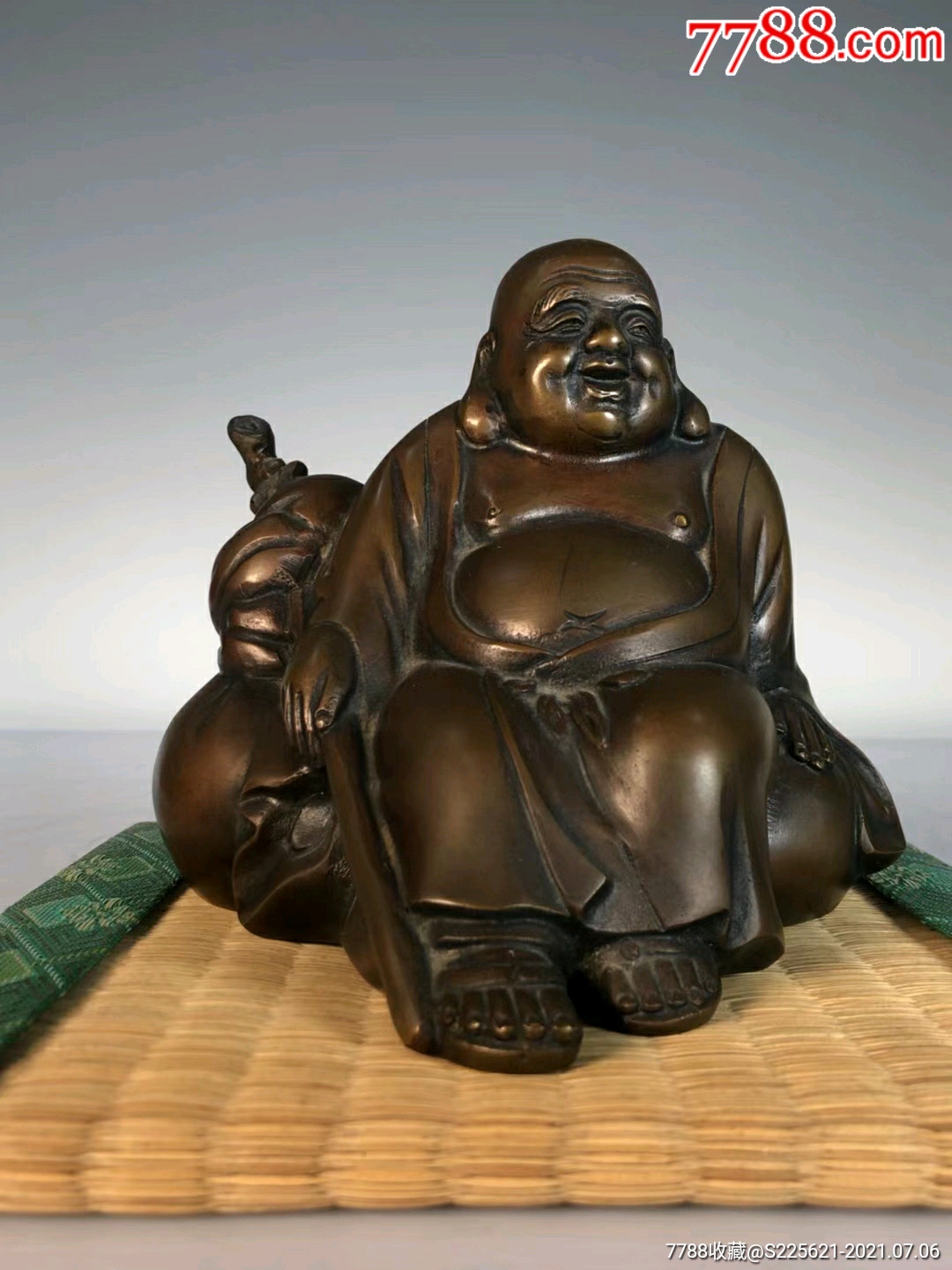 民国铜铸布袋和尚人物像_铜像/铜佛像_图片价值_收藏交易_7788小人书