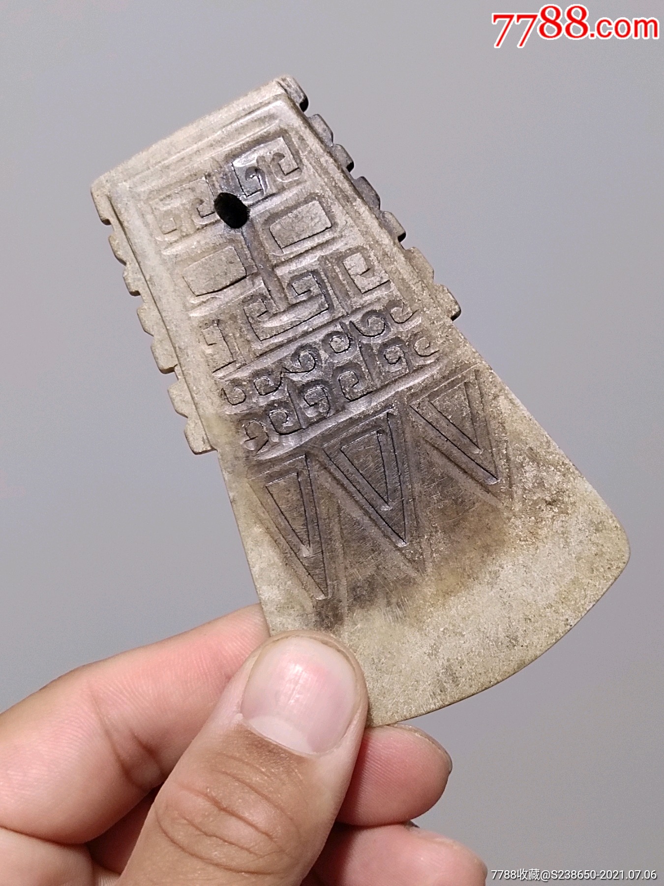 西周时期老玉斧子,老玉,高古玉