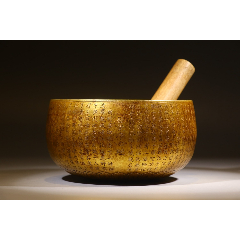 铜鎏金发觉静心经钵