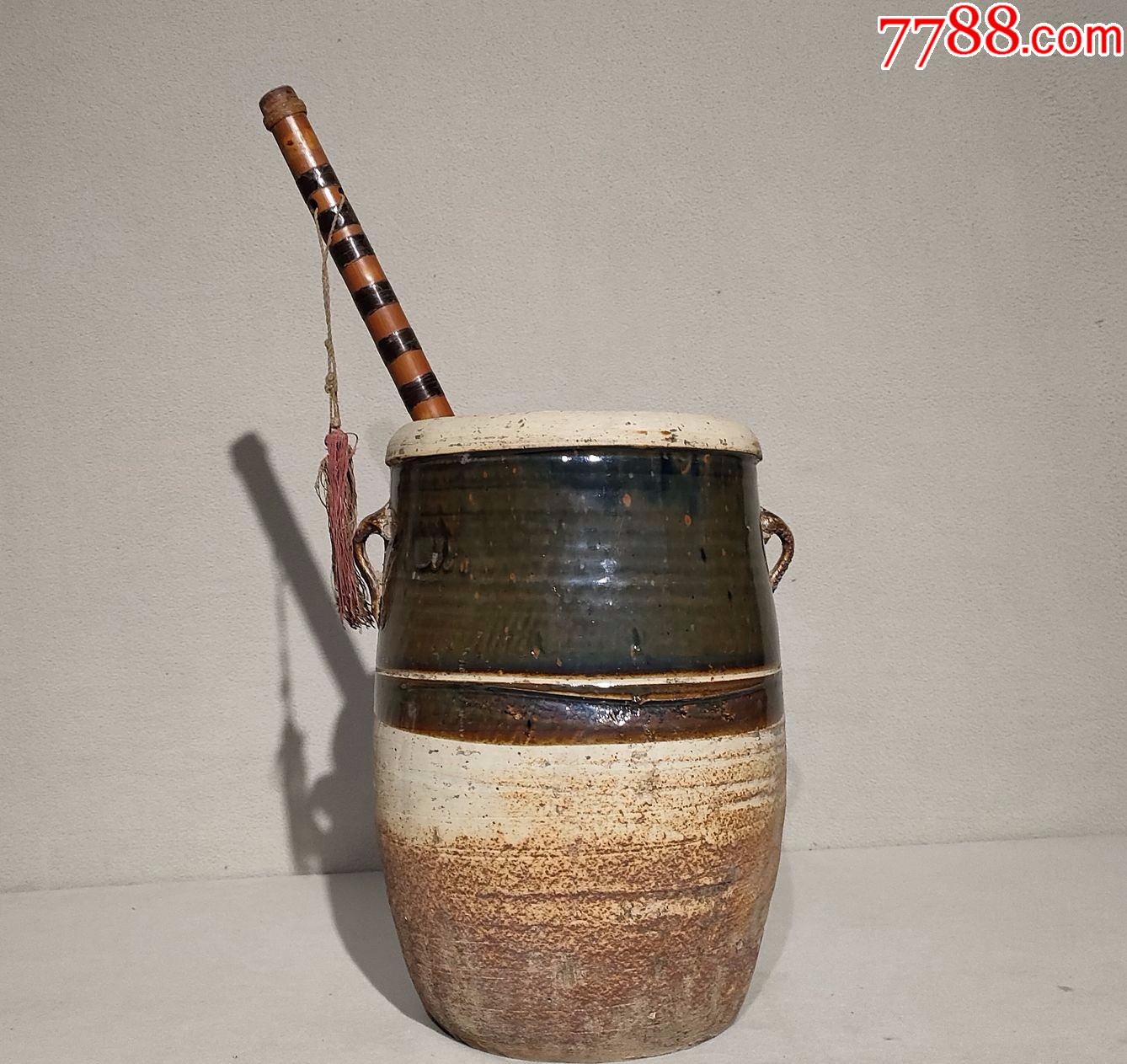 宋代瓷胎文案小卷缸尺寸高32口20公分