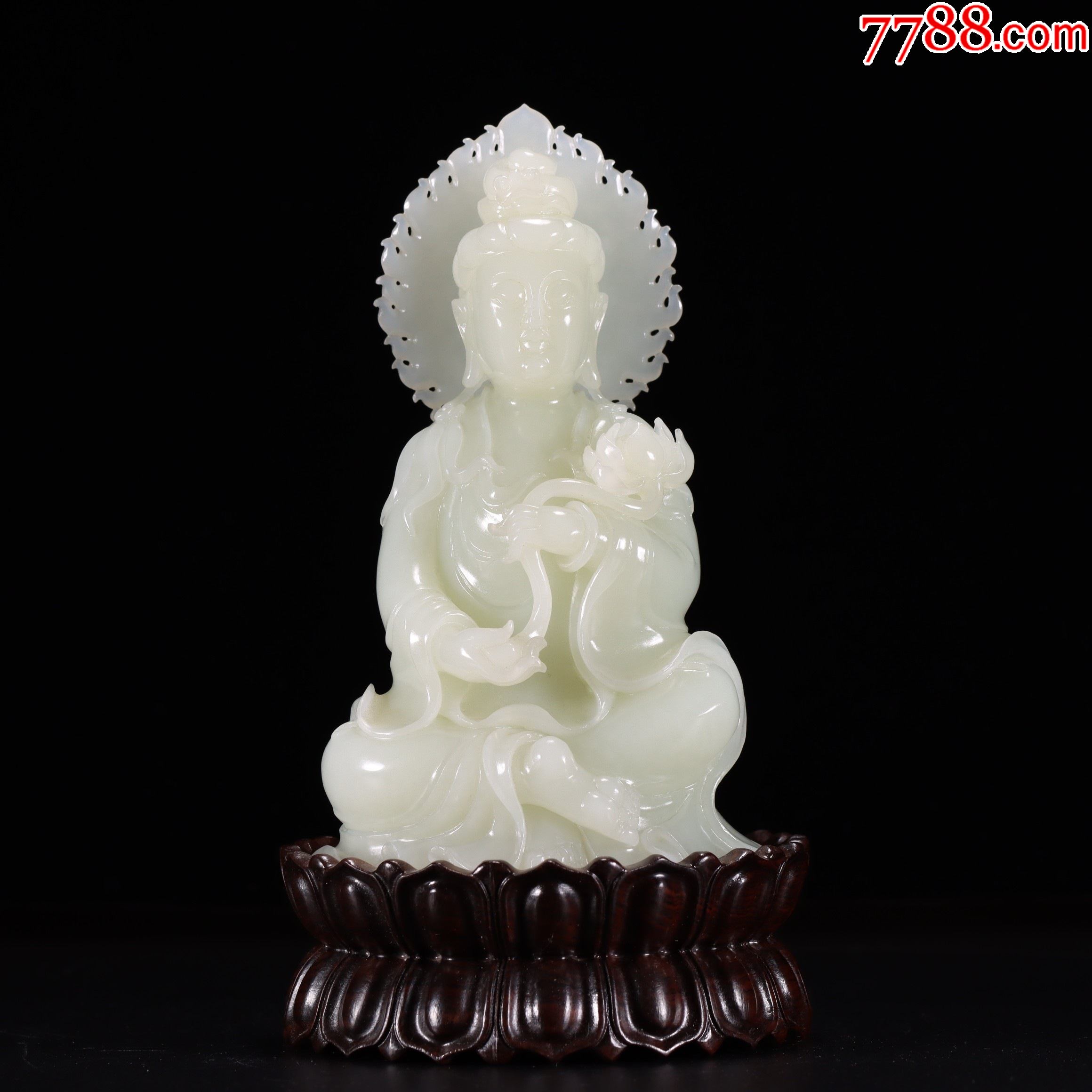 和田玉观音摆件