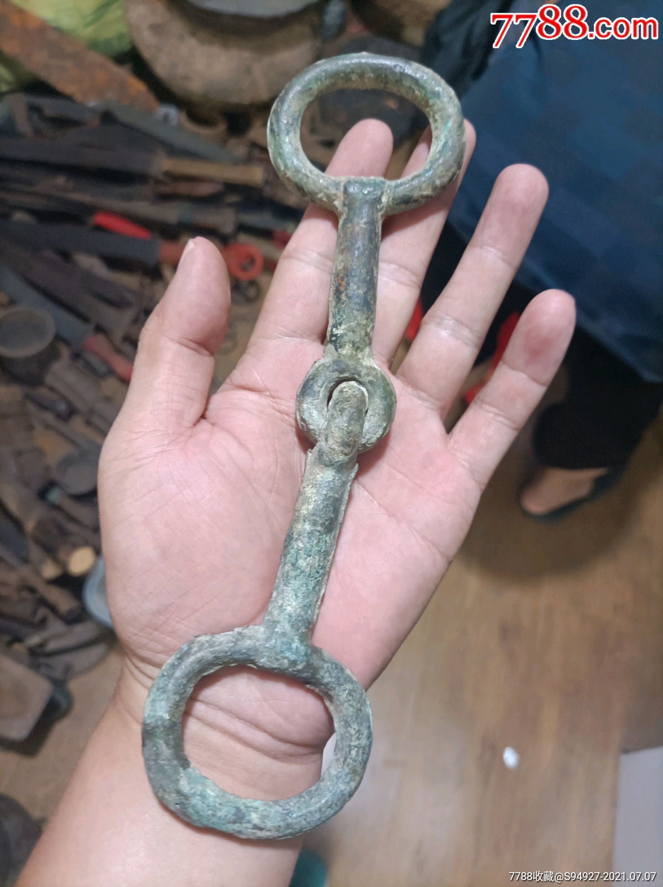 春秋战国青铜马衔铁