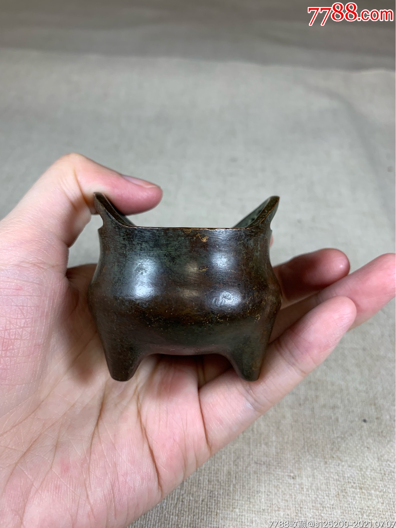 古董古玩收藏杂项清代宣德炉香炉铜炉_铜炉_第3张_7788铜器收藏