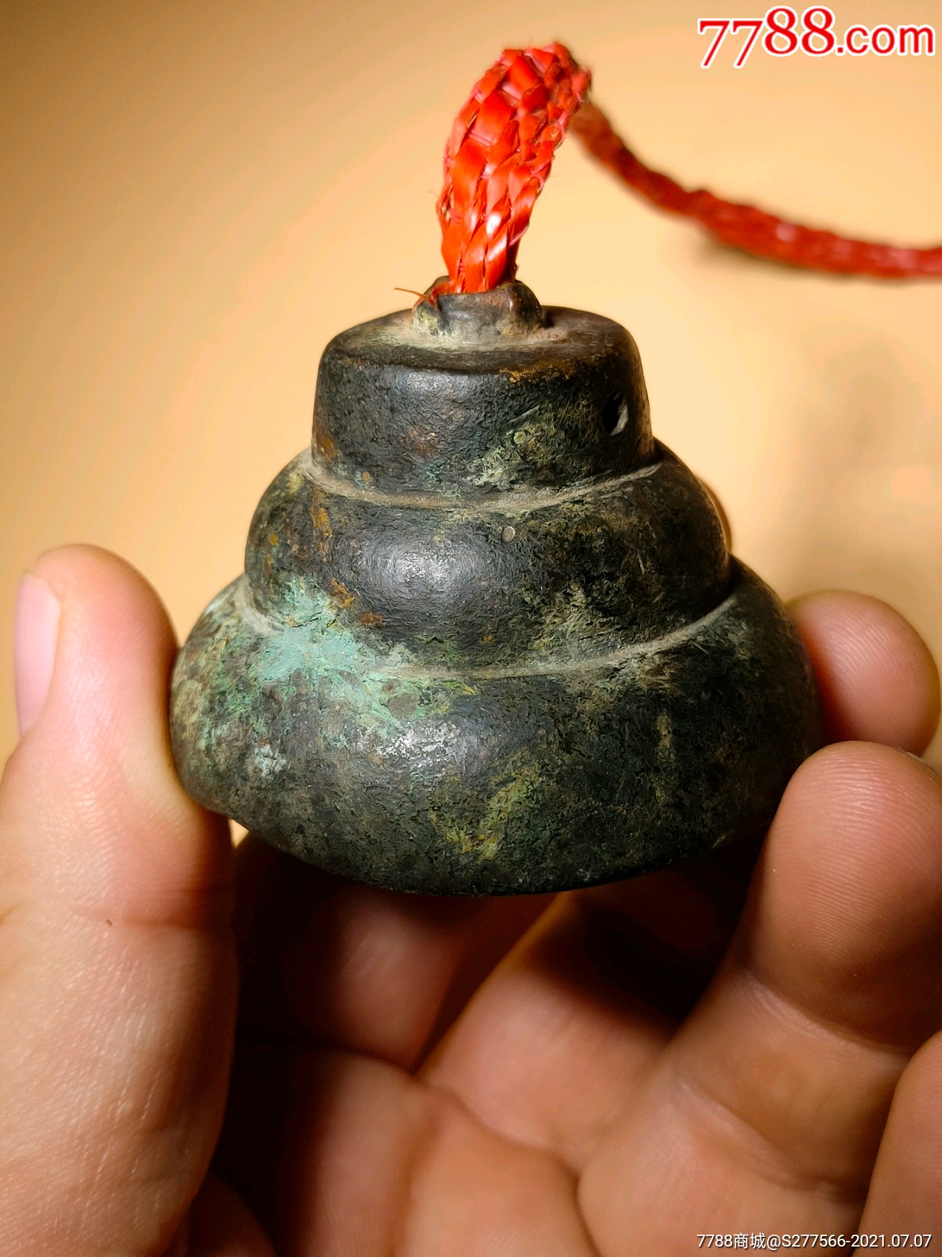 清代乐器之黄铜转铃一对_铜铃/铃铛_第4张_7788铜器收藏