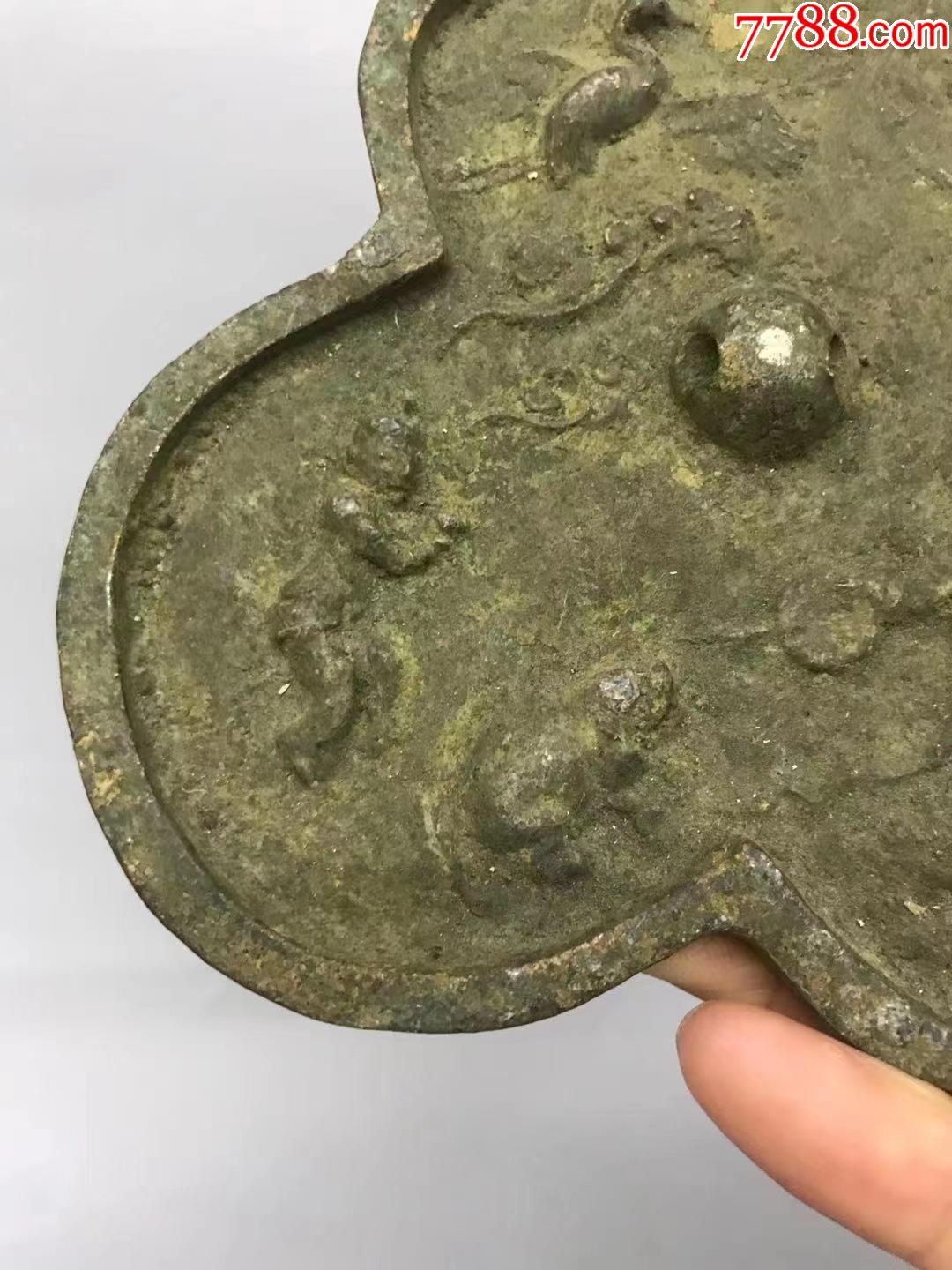 宋代竹林仙女葫芦形铜镜_铜镜_产地图片_收藏价值_7788奇石收藏