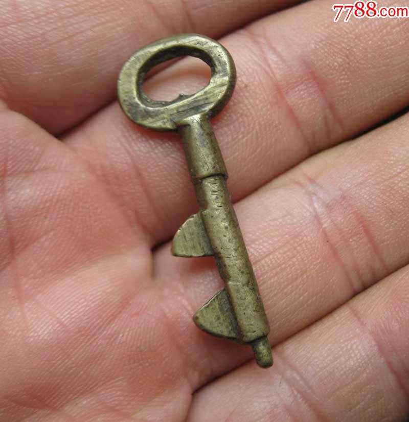 老铜钥,铜挂锁旋开钥匙2