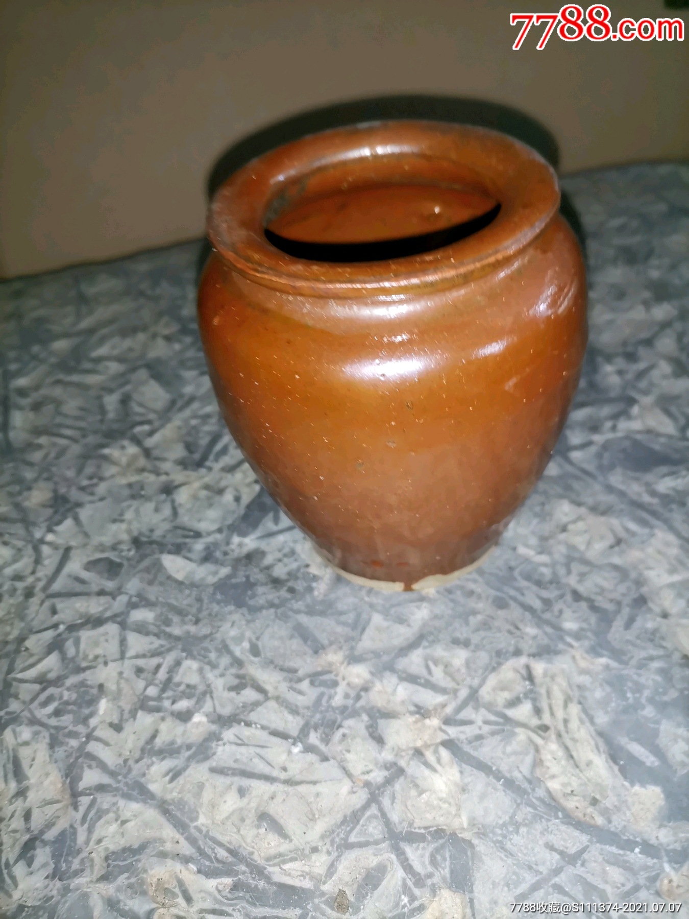 民国紫金釉小罐