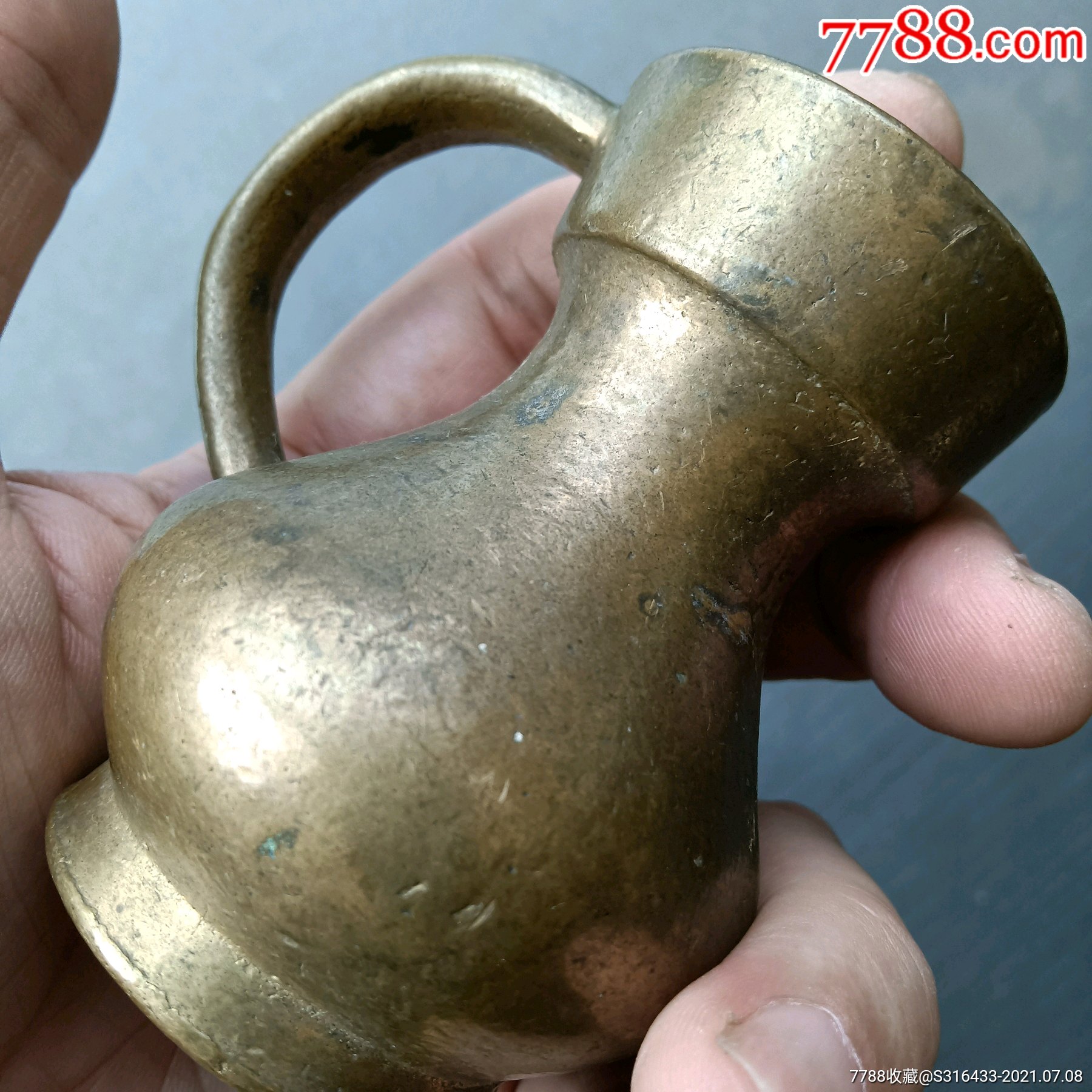 民国精品铜制文房水滴壶