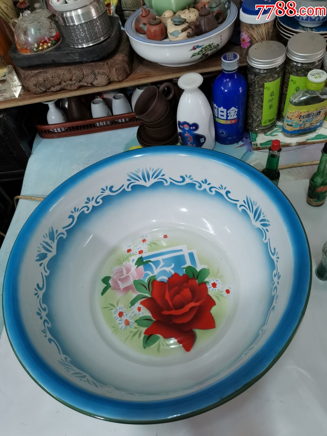 好品像花卉搪瓷大面盆