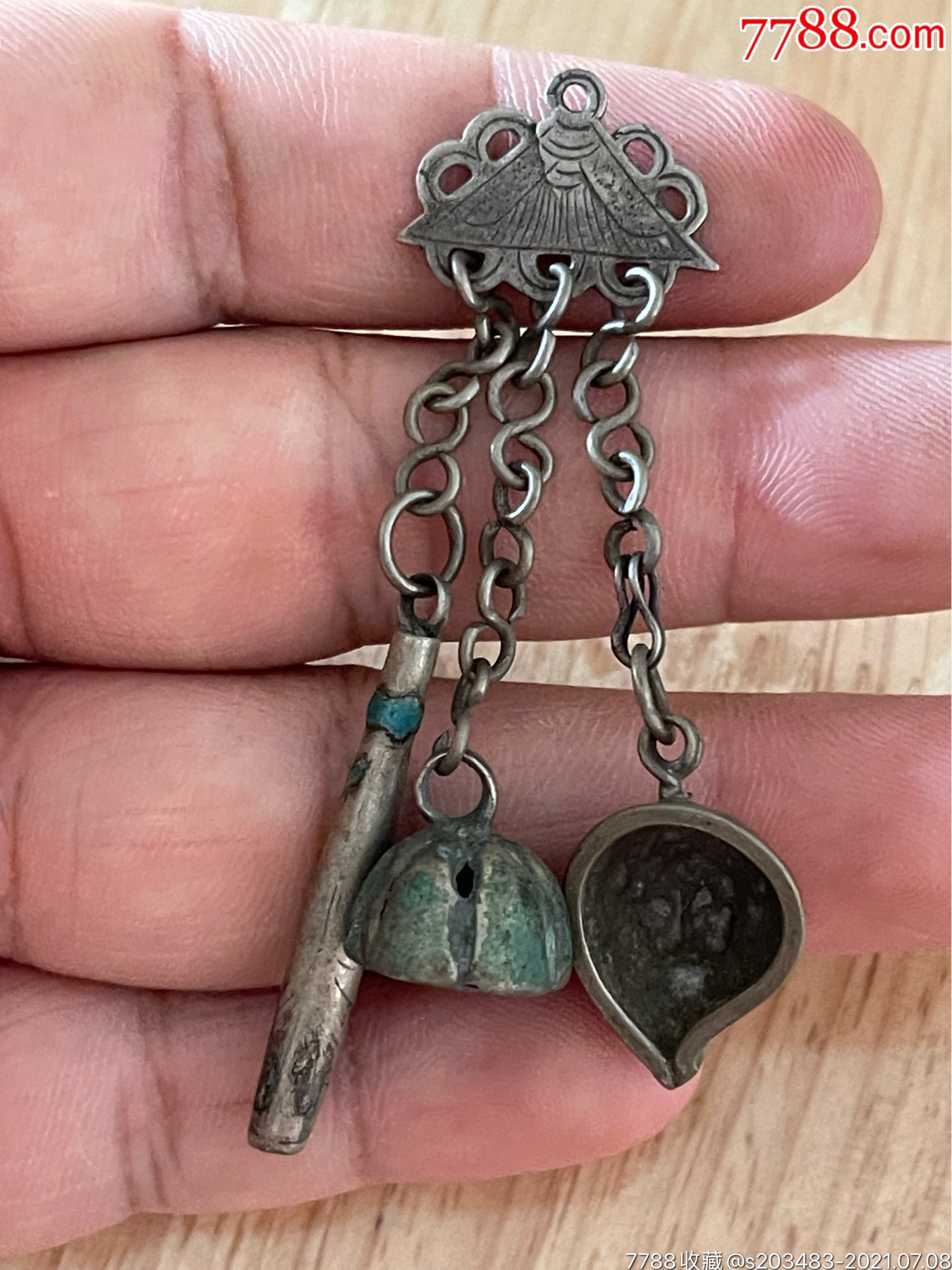 清末民国银耳饰银耳环银耳坠银饰品银杂件老银器一只