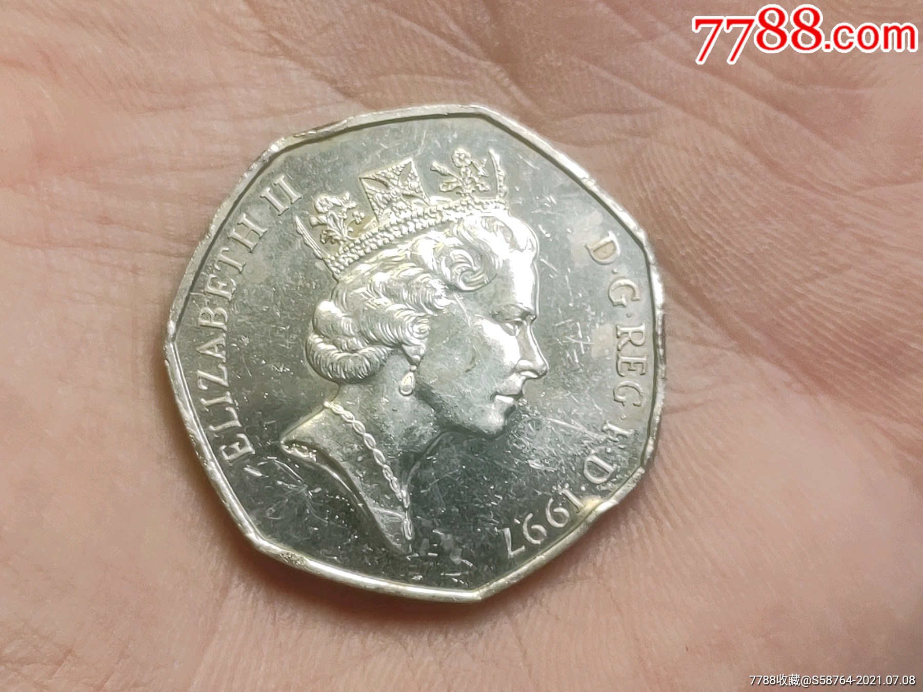 英国1997年半磅精制币