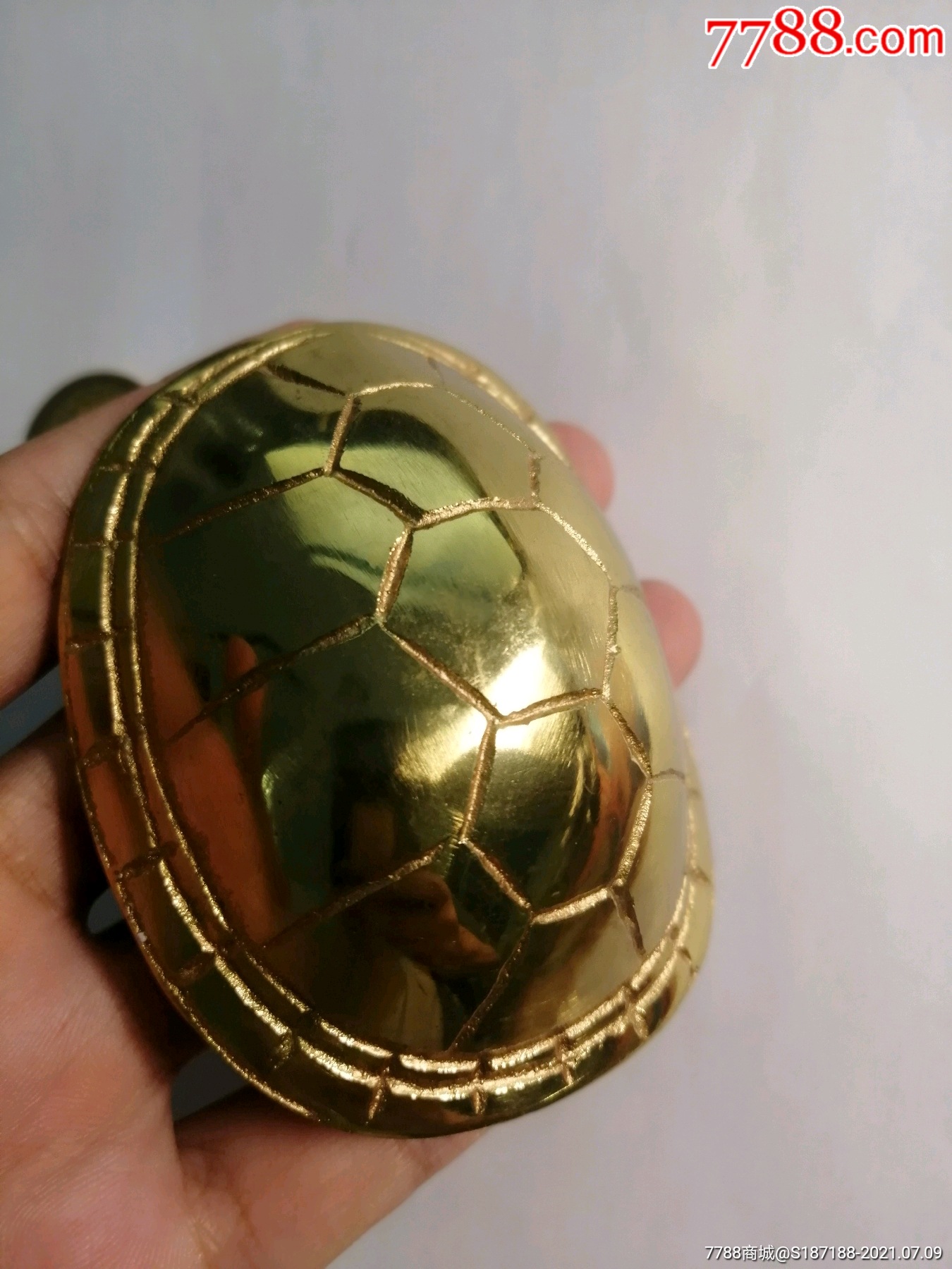 乌龟壳铜把件,黄铜手把件