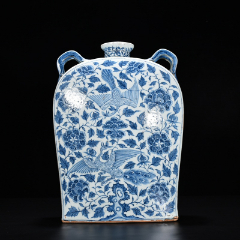 中国美術 青花 麒麟紋 高碗 φ20.5cm(LC254) 中国美術 青花 麒麟紋 高碗 φ20.5cm(LC254)