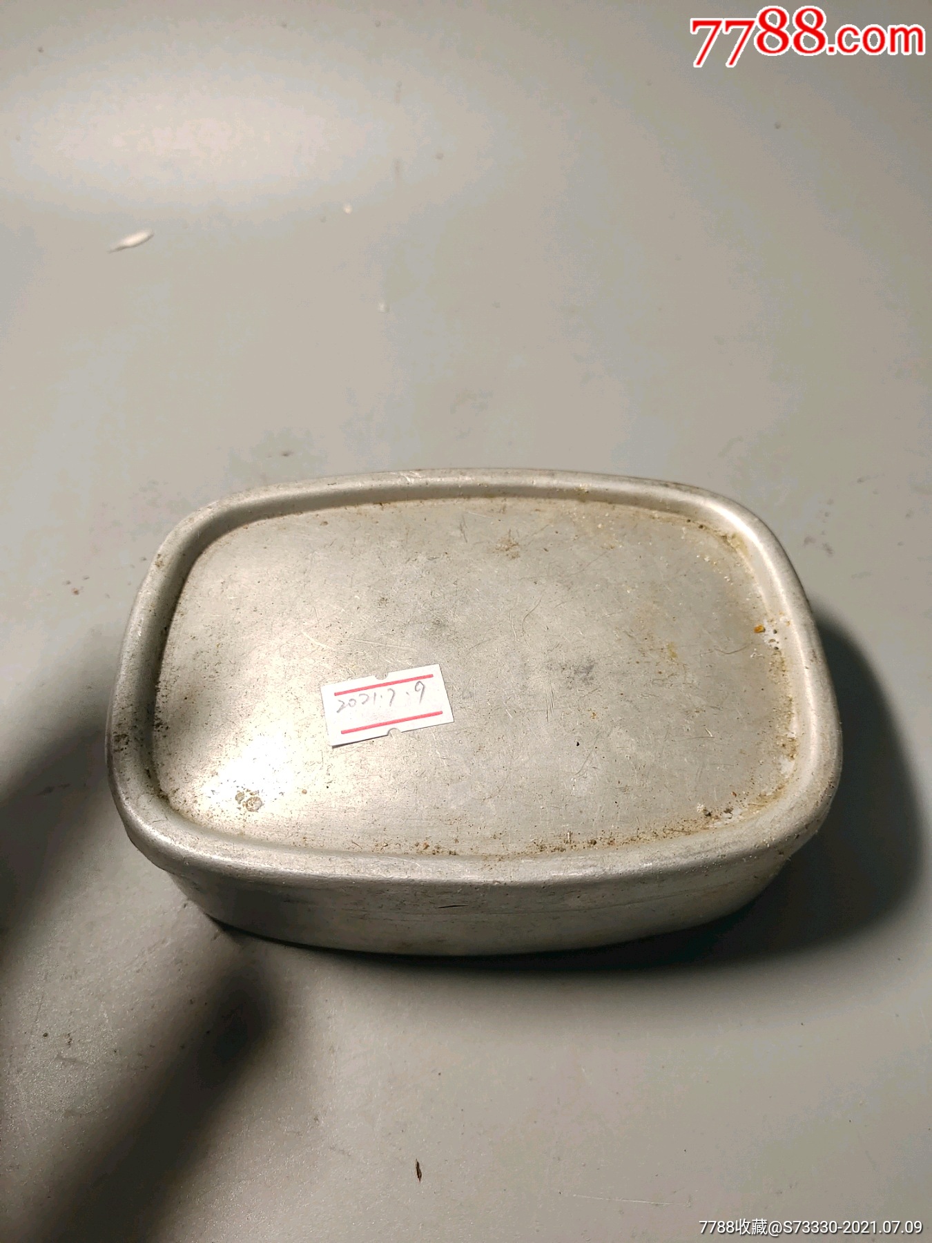 怀旧收藏民俗老道具,六七十年代铝皮饭盒一只