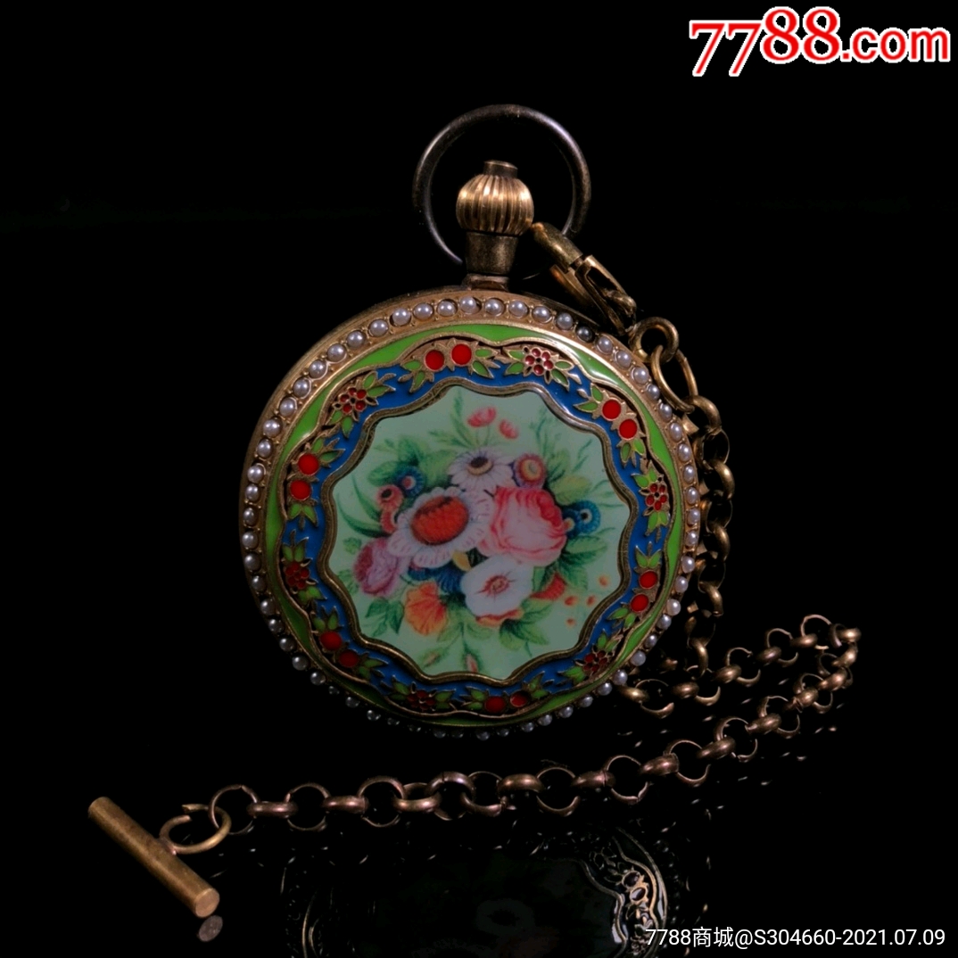 回流景泰蓝画琅双开铜机械怀表,_价格390元_第1张_7788收藏__收藏热线