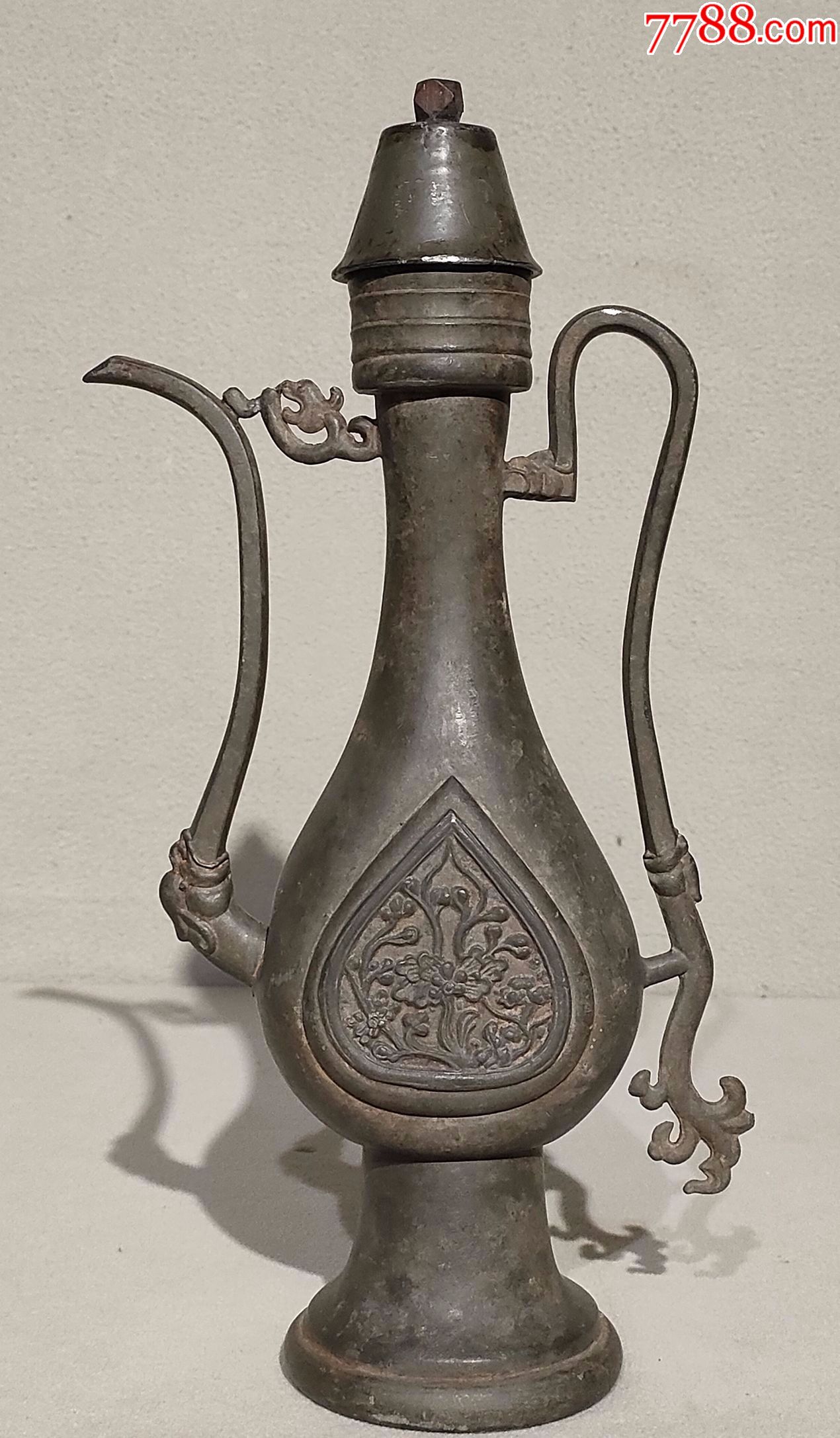 清代造型独特锡执壶_锡壶/锡器_小小陈古玩【7788收藏__收藏热线】