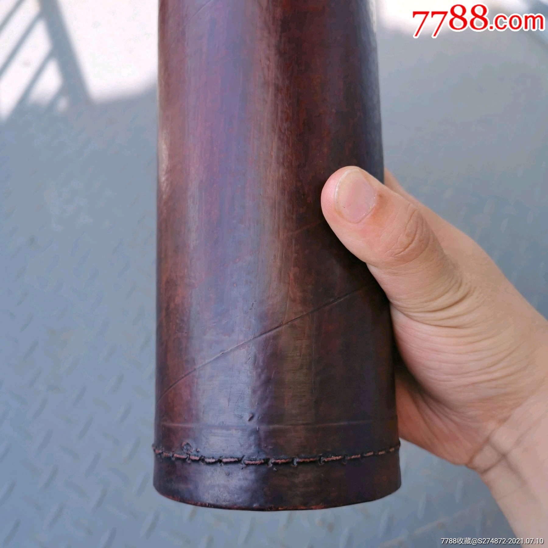 民国皮画筒装画的筒子