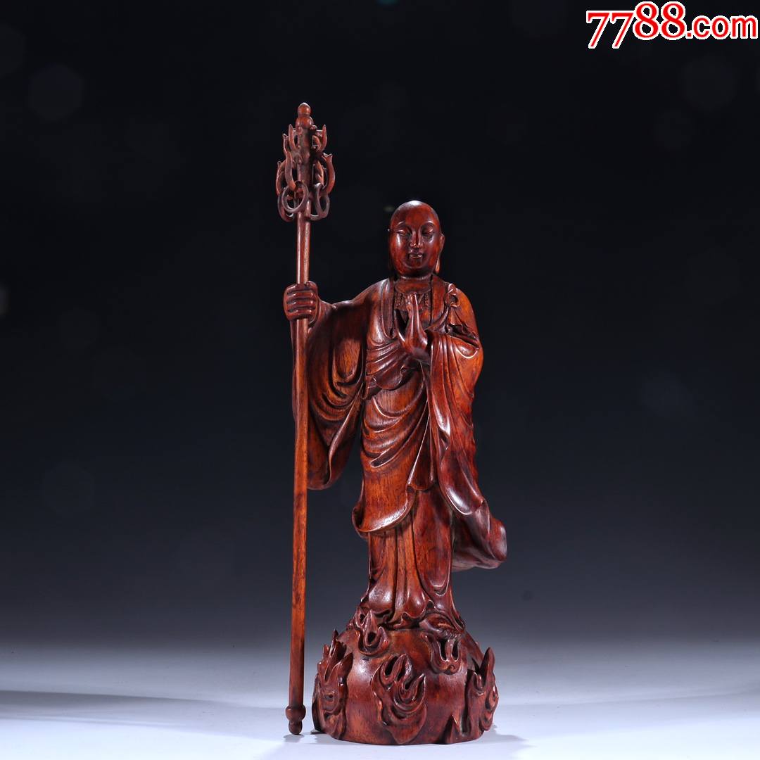 黄花梨地藏王菩萨摆件-木雕摆件-7788商城__七七八八商品交易平台